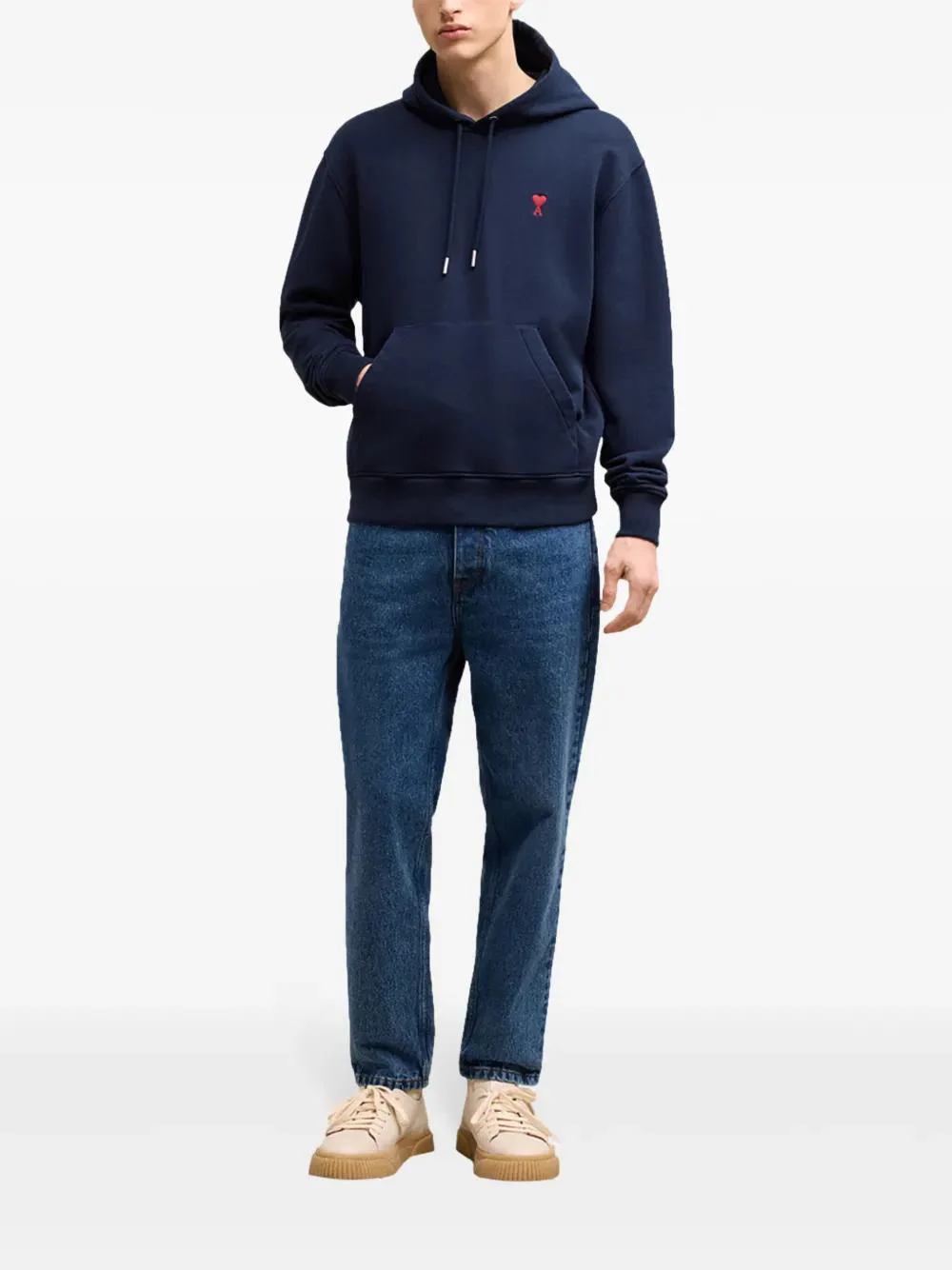 AMI PARIS Cotton Ami de Coeur Hoodie for Men - Image 2