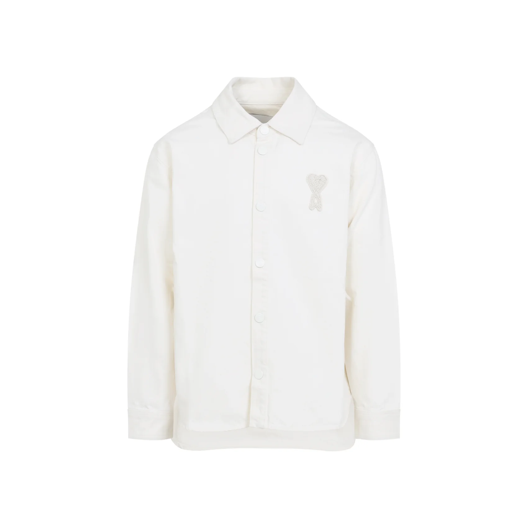 AMI PARIS Cotton Knitted Ami de Coeur Overshirt
