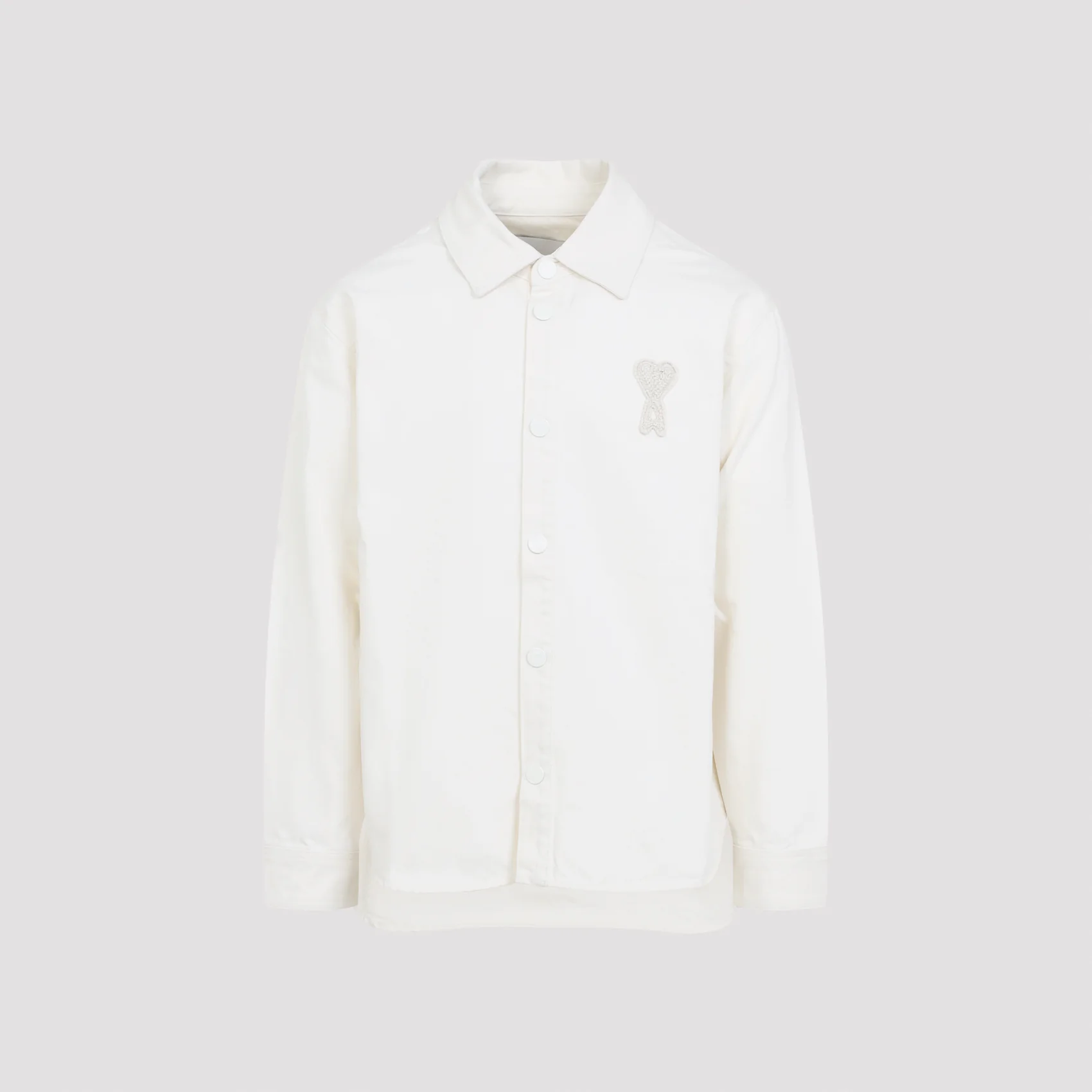 AMI PARIS Cotton Knitted Ami de Coeur Overshirt - Image 2