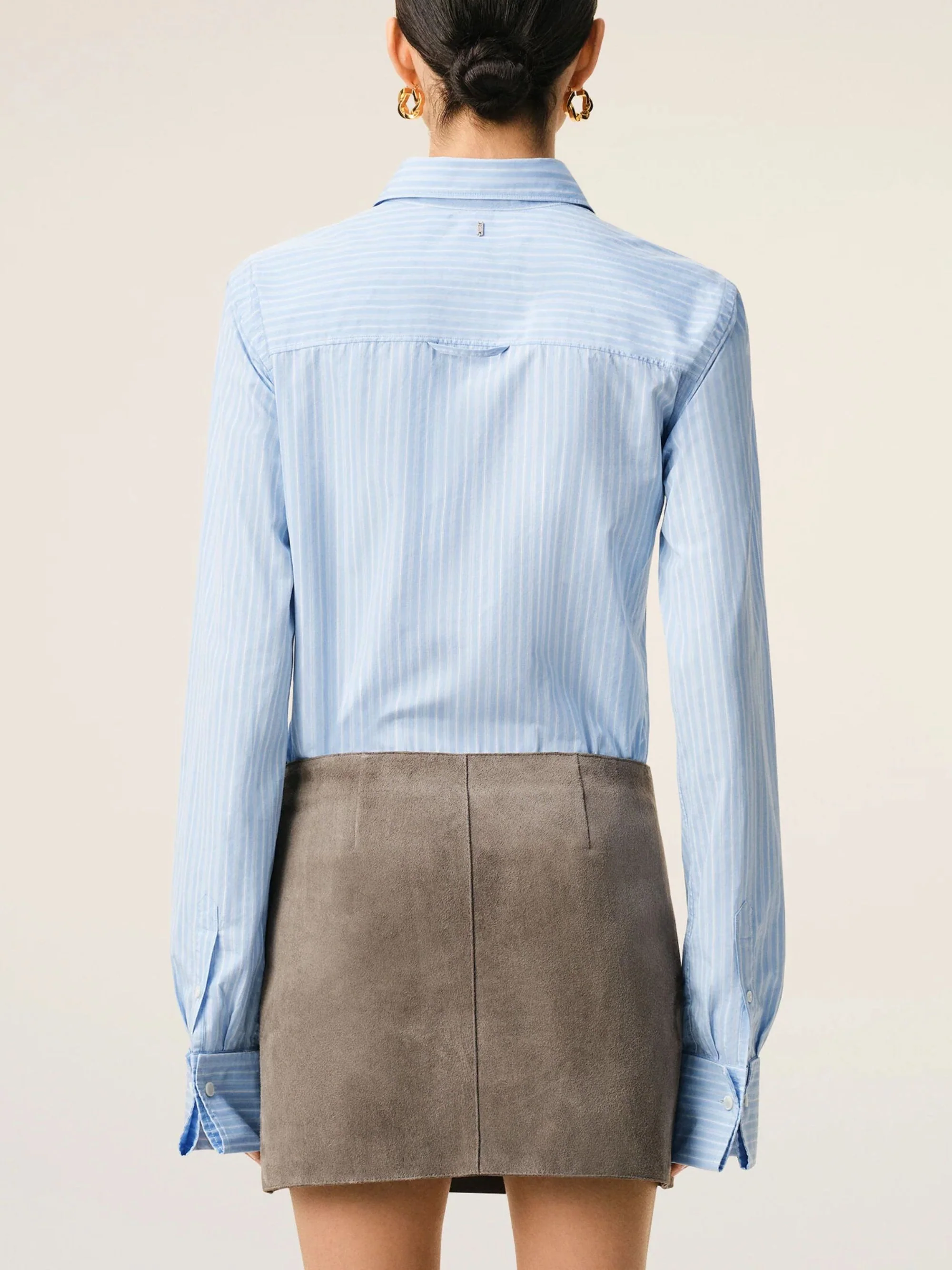 Ami Paris Cotton Long Sleeve Ruffled Adjusted Shirt - Image 6