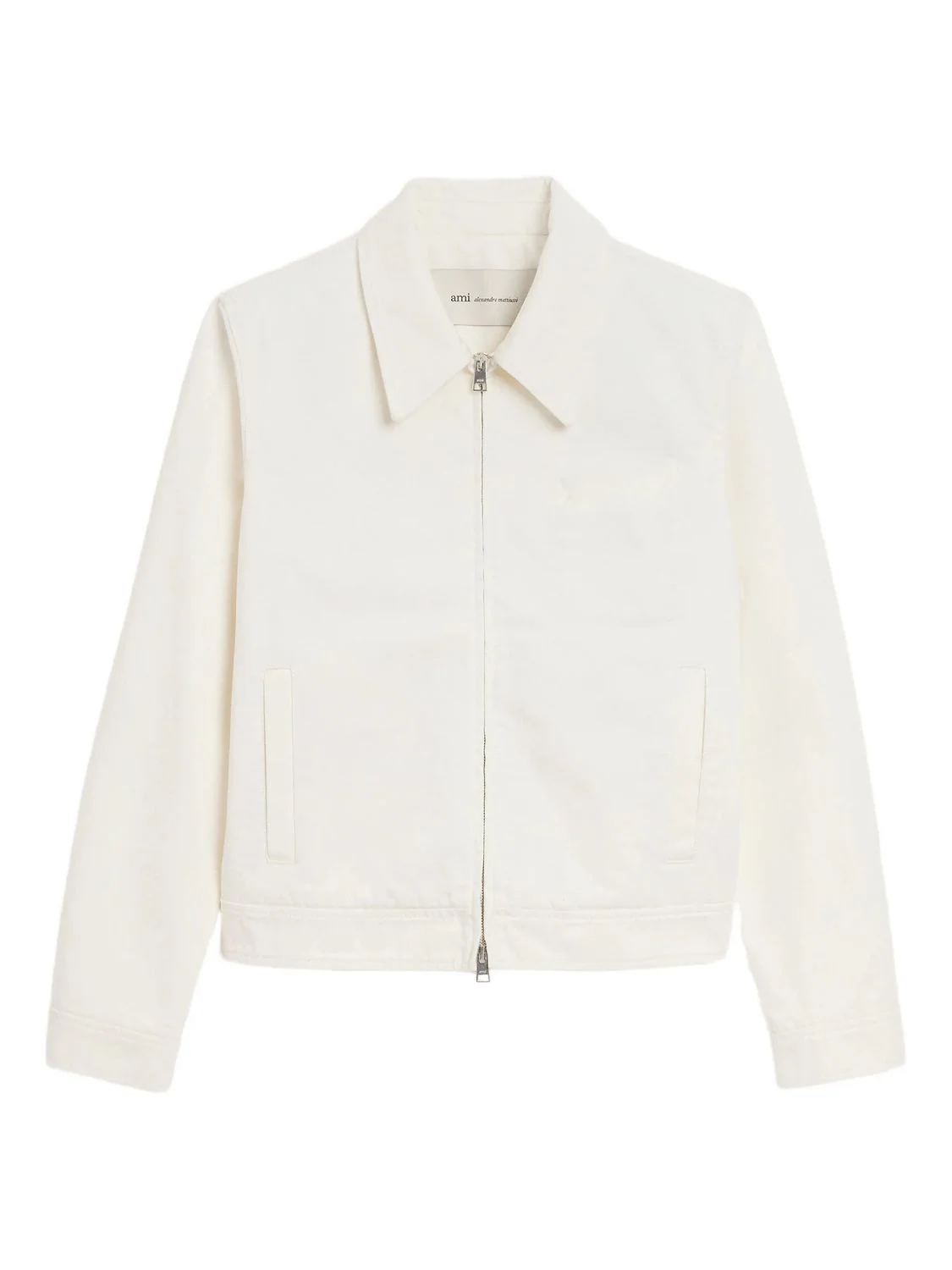 AMI PARIS Cotton Tonal Ami de Coeur Zipped Jacket
