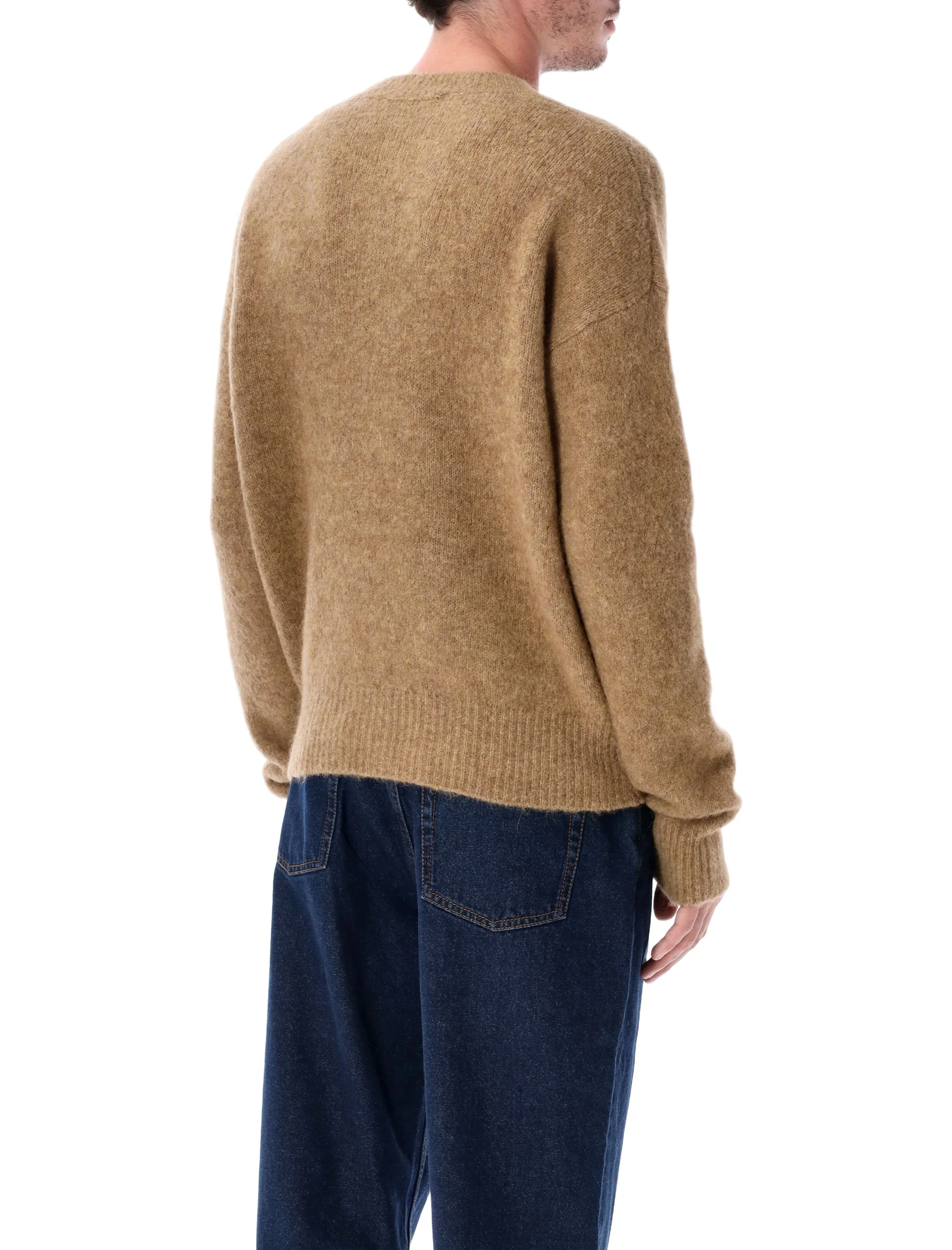 Ami Paris Crew Neck Alpaca Wool Sweater - Image 3