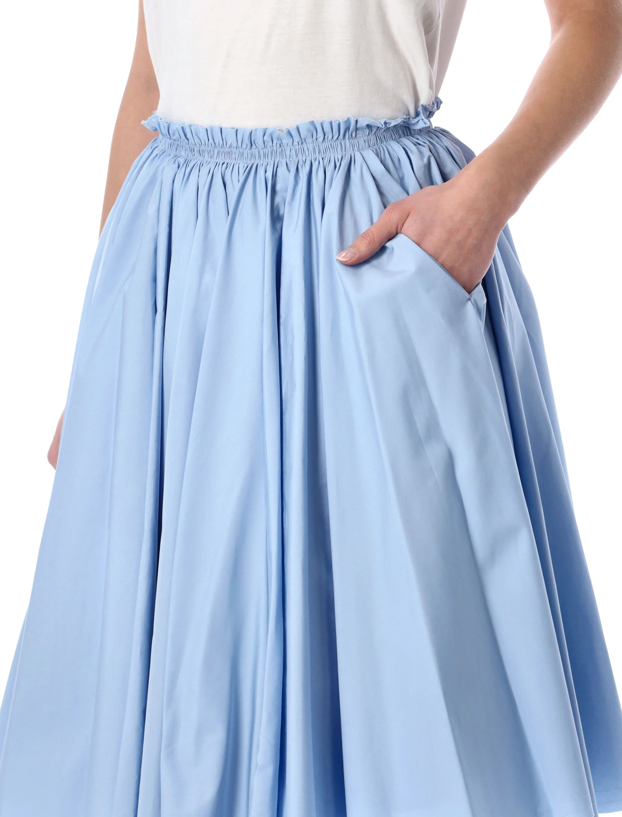 Ami Paris Gathered Midi Skirt - Image 3