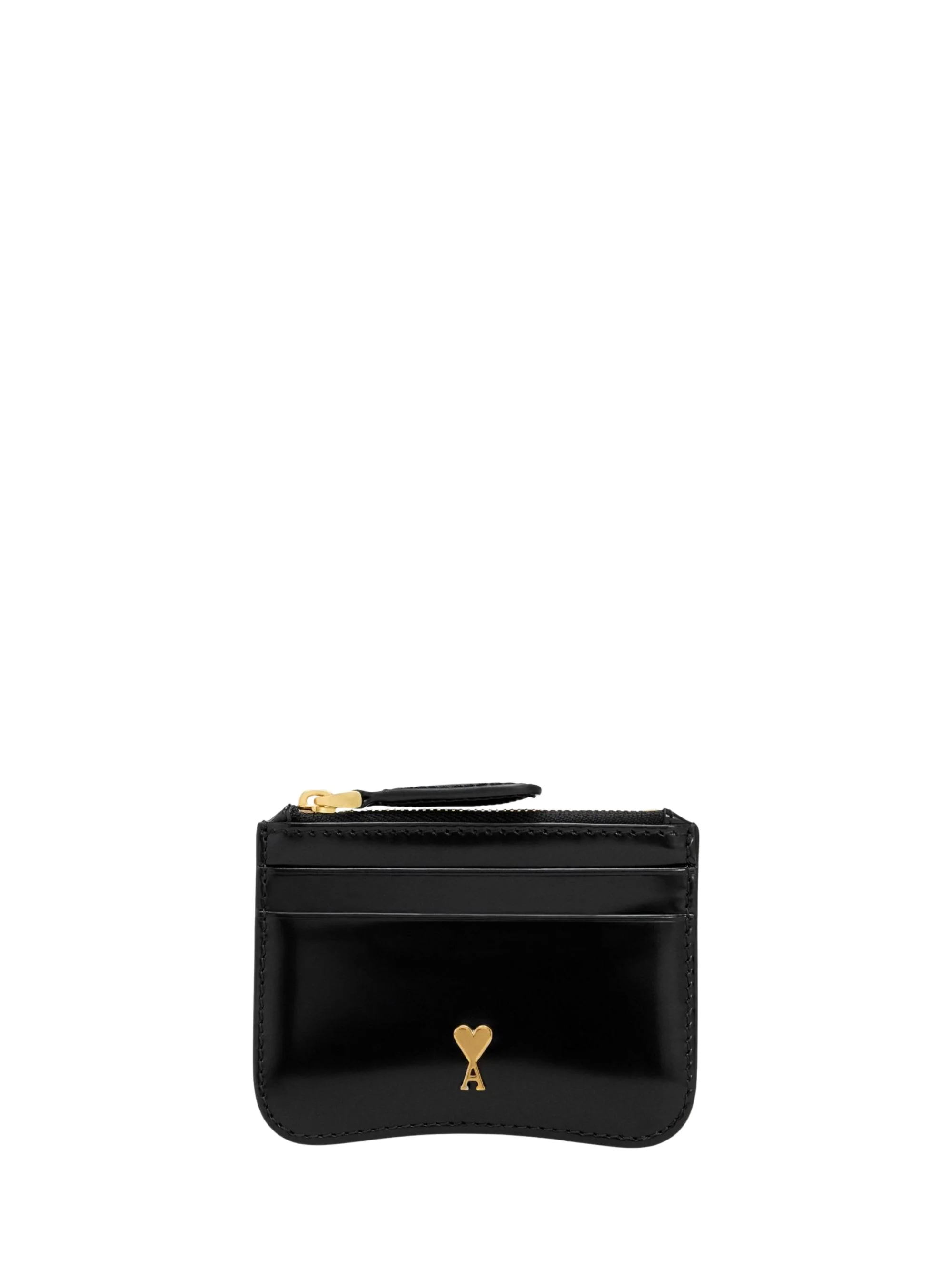Ami Paris Glazed Leather Paris Paris Compact Wallet