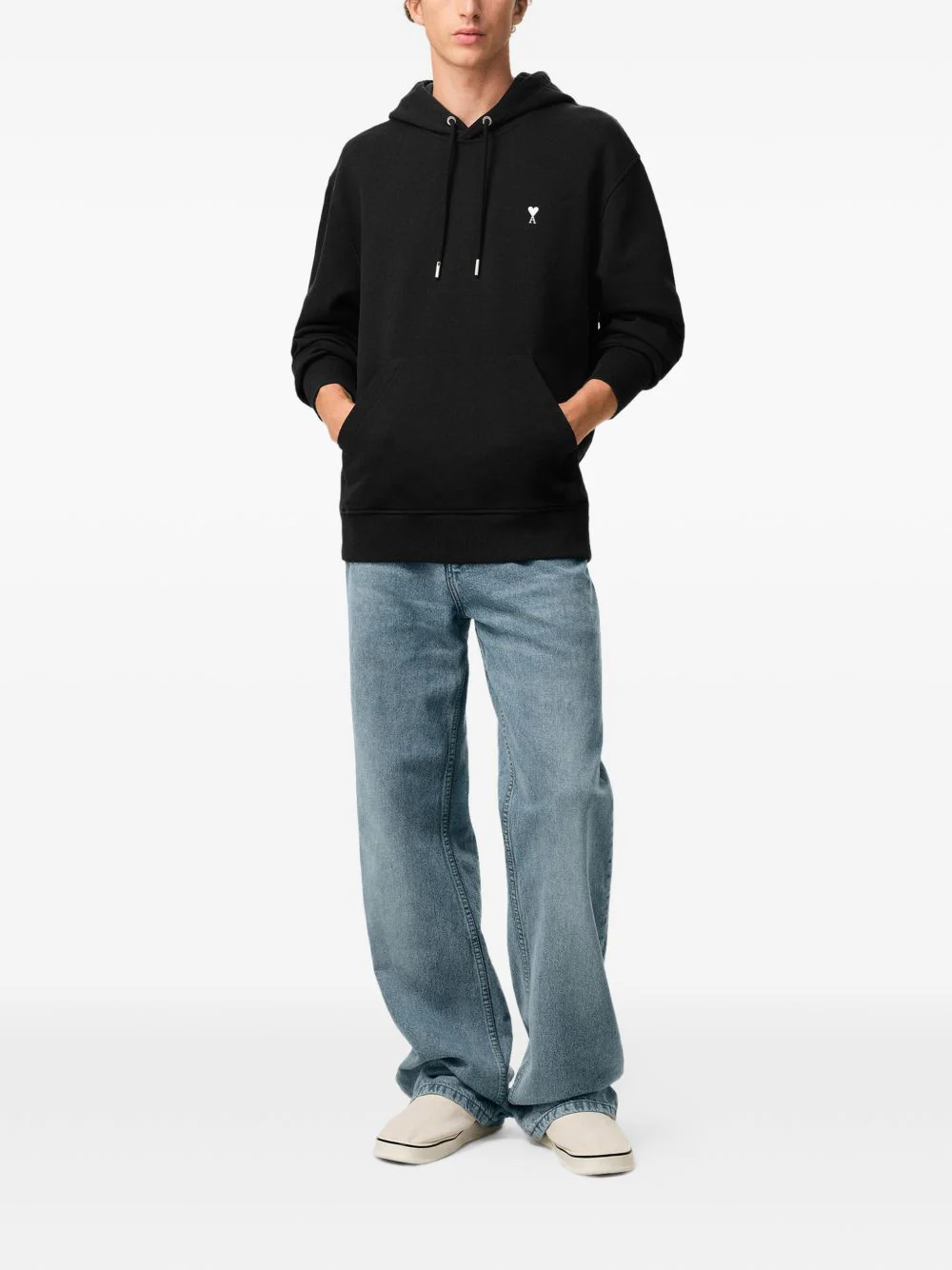 Ami Paris Heartfelt Pullover Hoodie for Men - Image 3