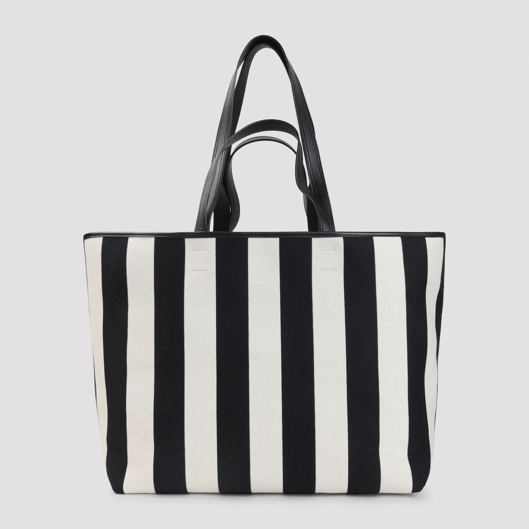 Ami Paris Large Ami de Coeur Striped Tote Bag - Image 4