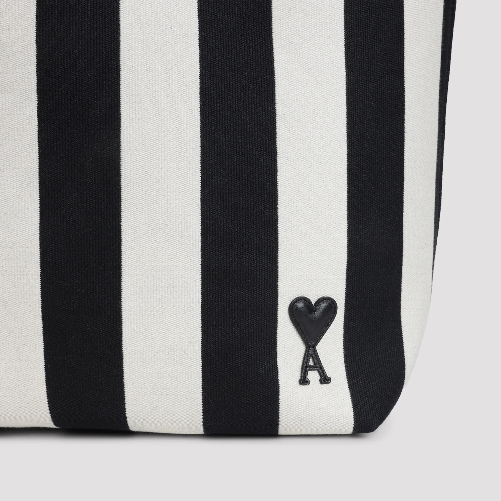 Ami Paris Large Ami de Coeur Striped Tote Bag - Image 5