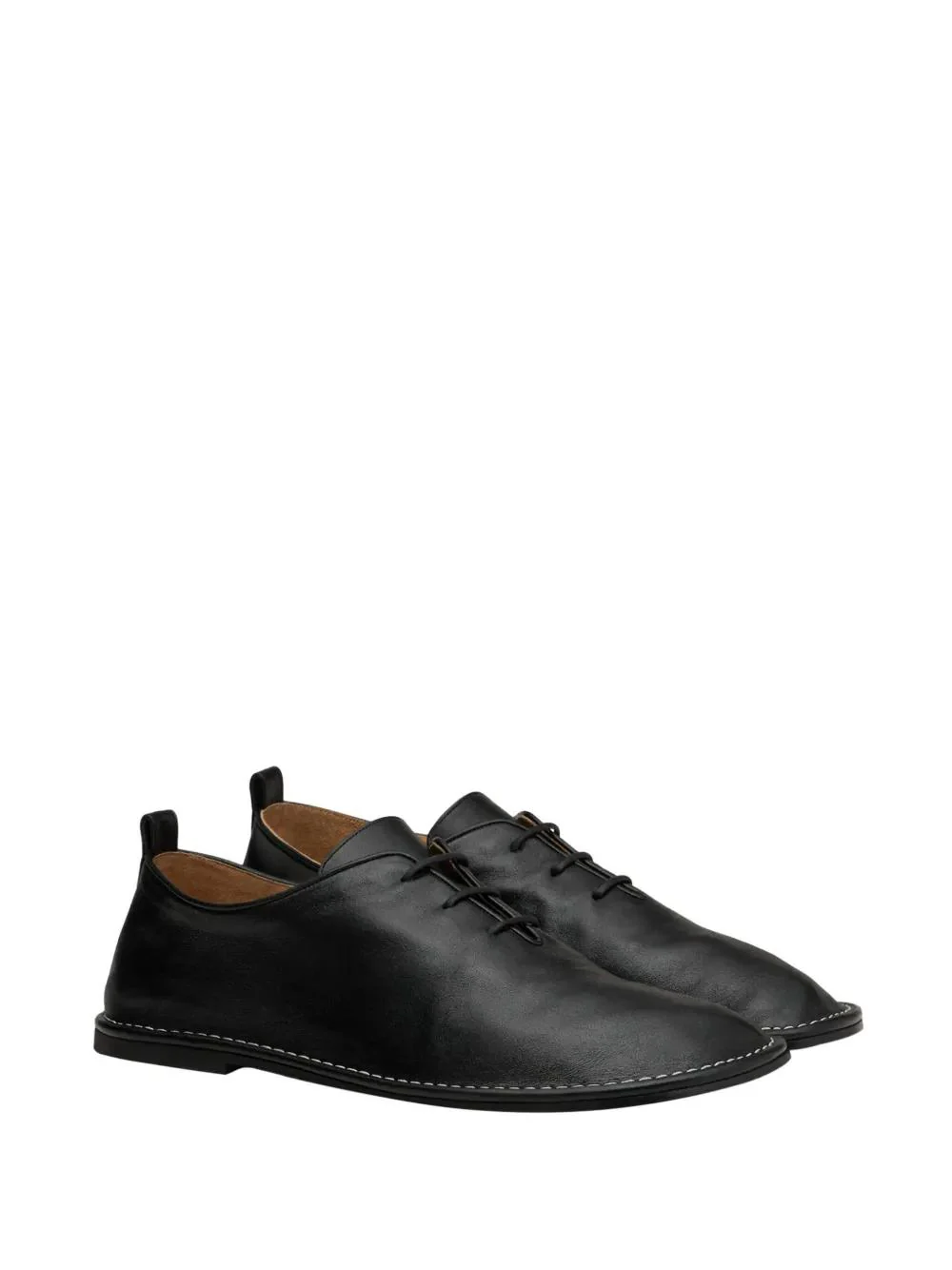 AMI PARIS LEATHER ONE CUT SHOES - Image 2