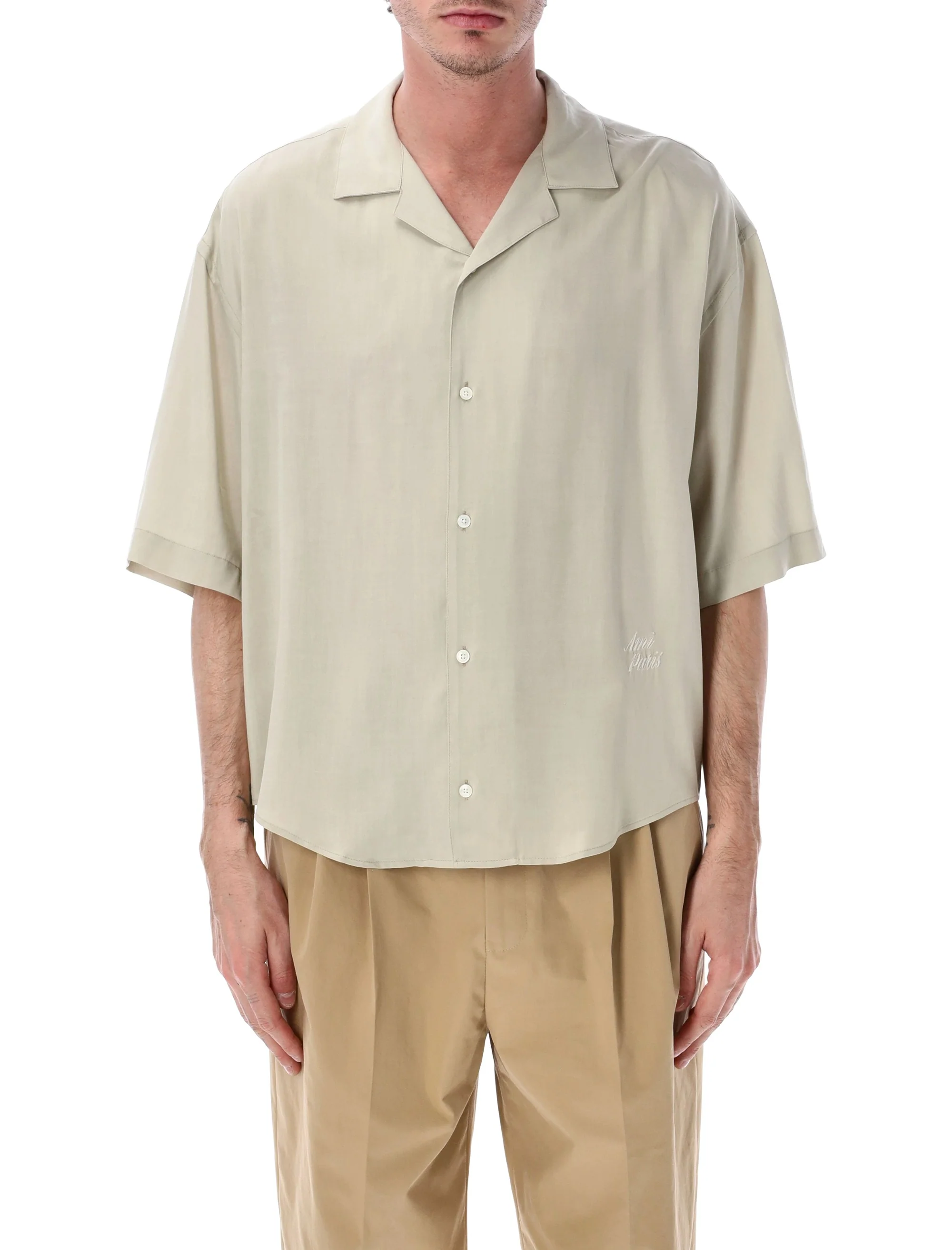Ami Paris Lightweight Boxy Shirt with Classic Collar - Size 41