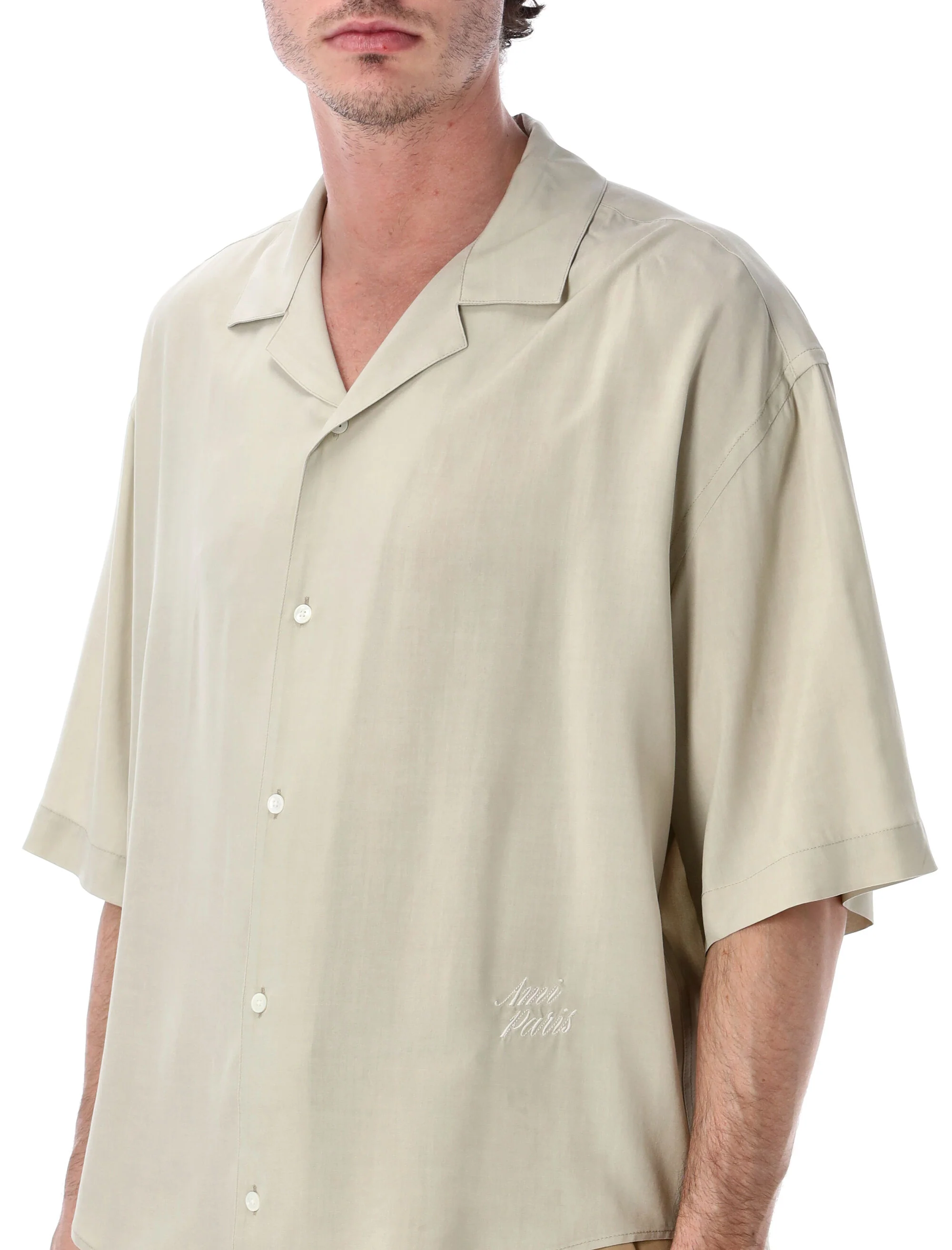 Ami Paris Lightweight Boxy Shirt with Classic Collar - Size 41 - Image 3