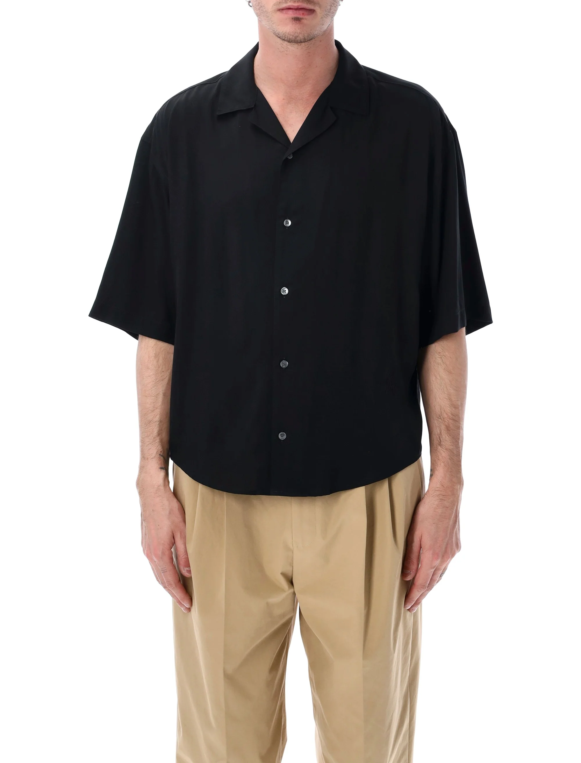 Ami Paris Lightweight Boxy Shirt with Short Sleeves