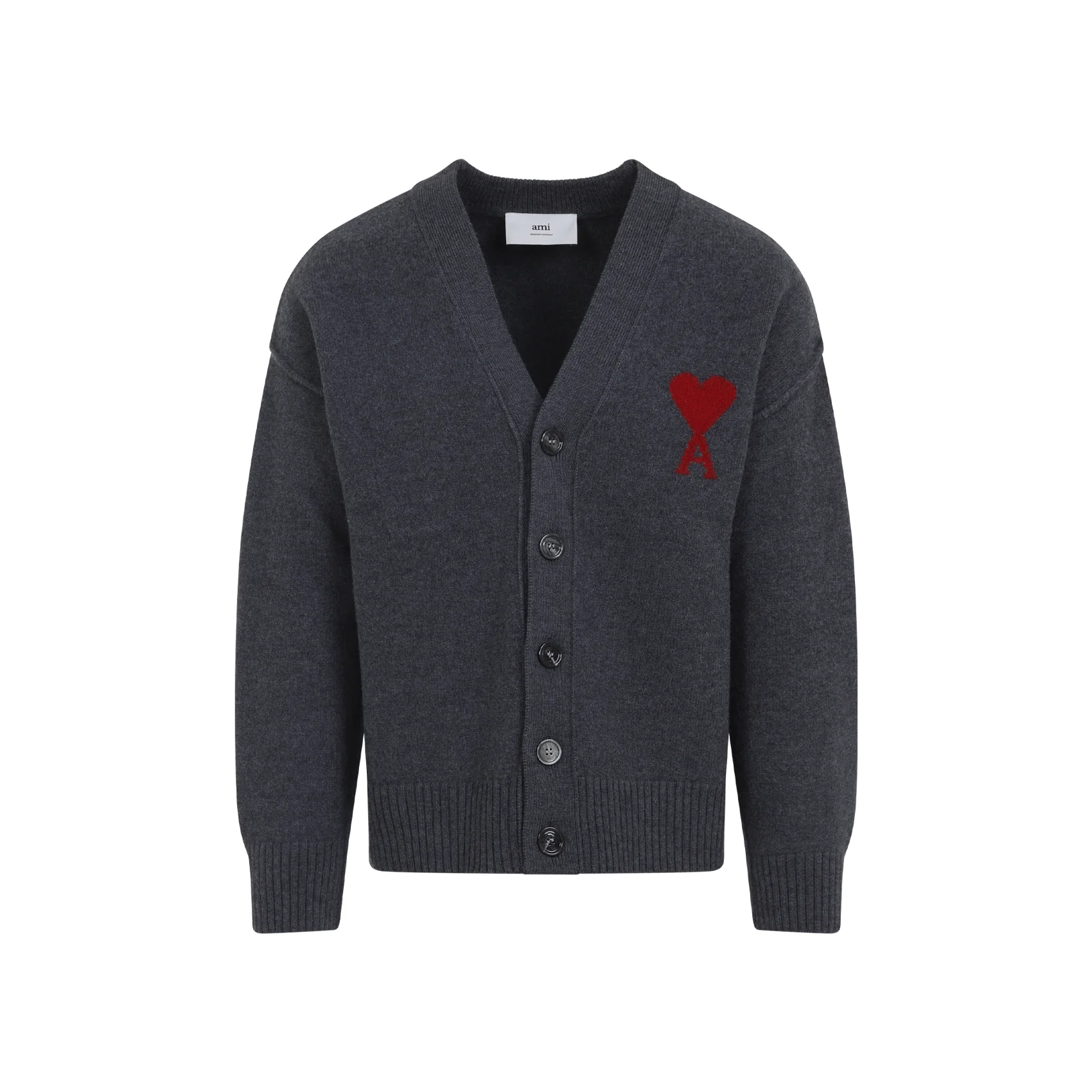 Ami Paris Men's Cardigan with Trusted Details