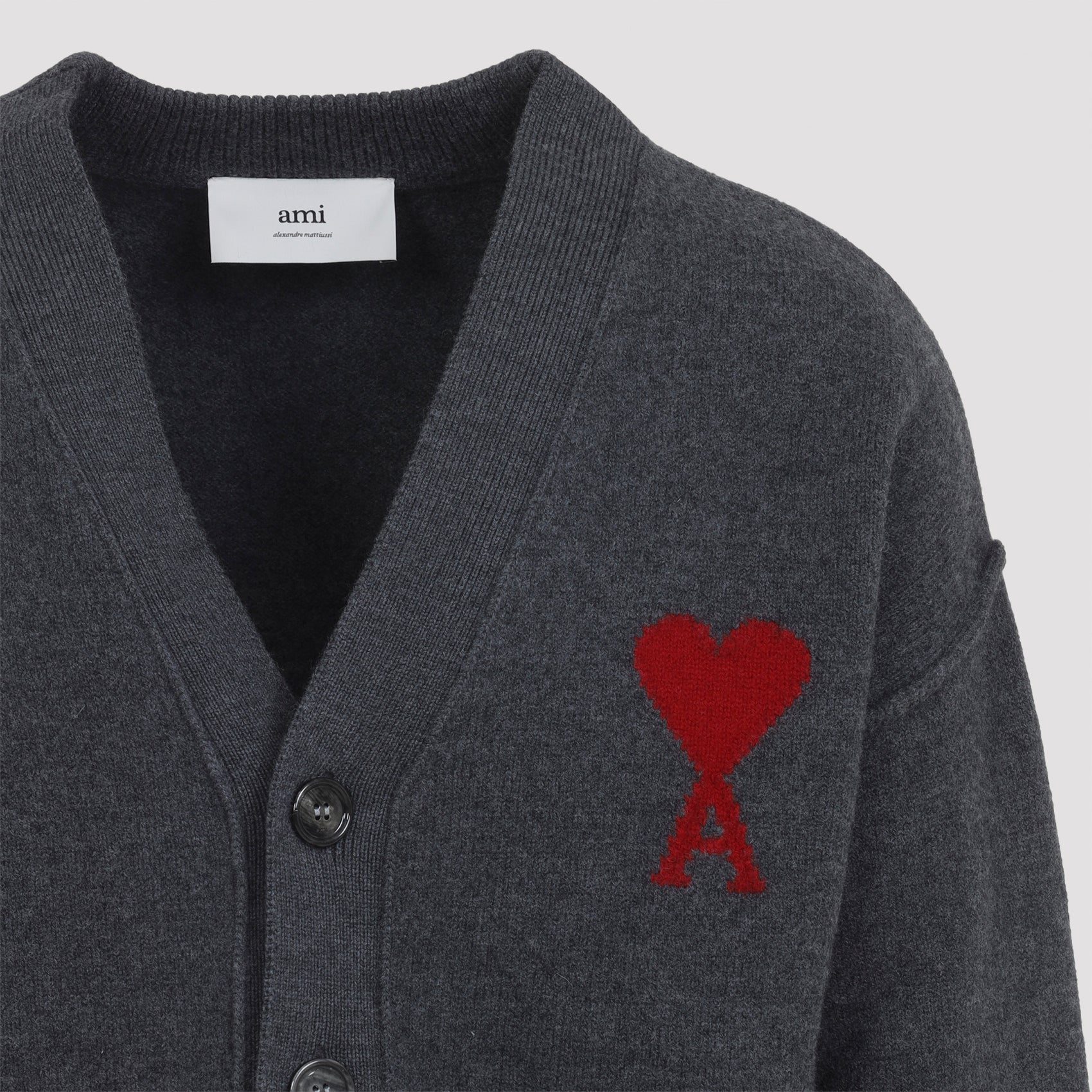 Ami Paris Men's Cardigan with Trusted Details - Image 4