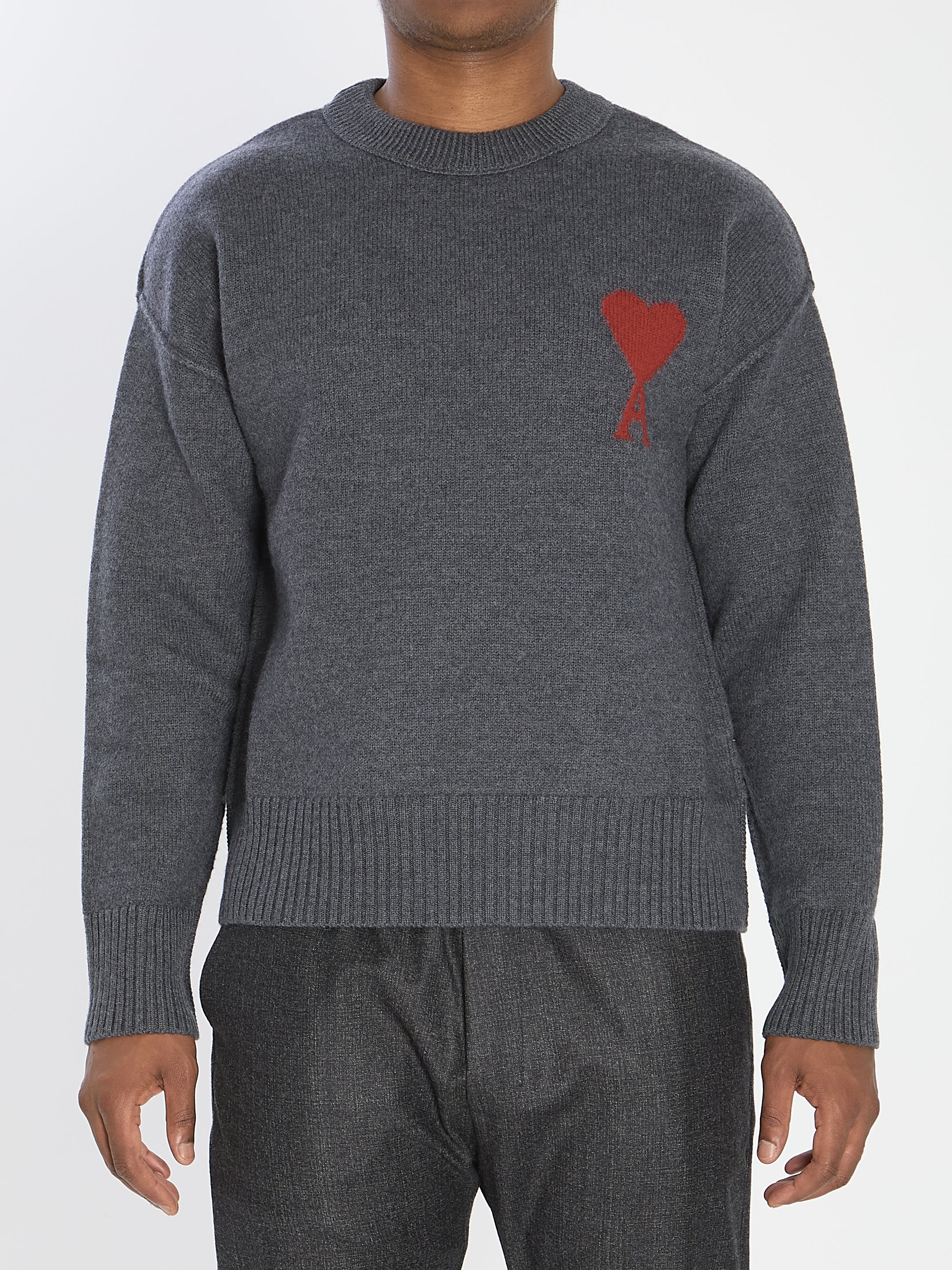 Ami Paris Men's Crew Neck Sweater