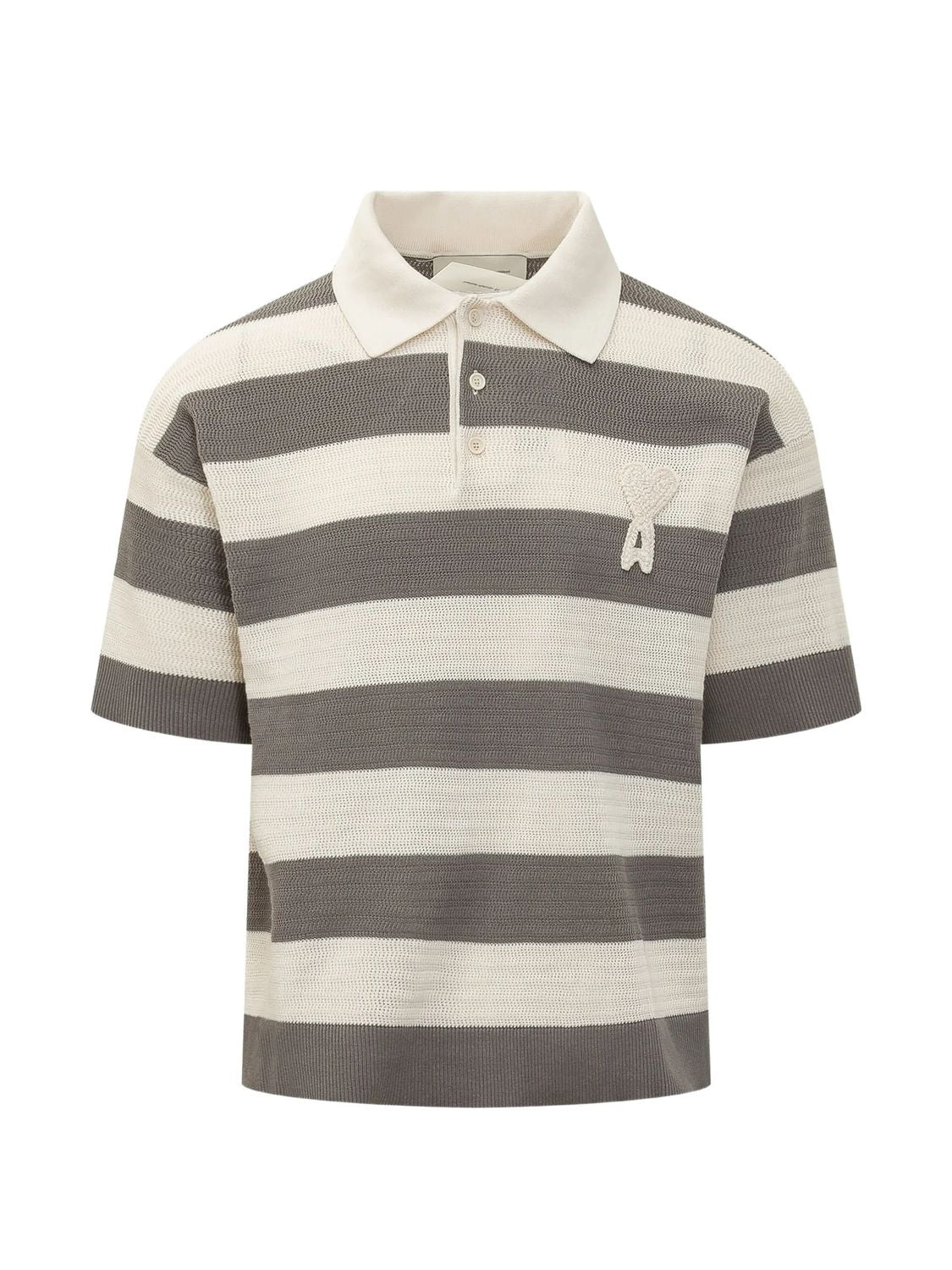 Ami Paris Men's Heart Logo Mini Polo Shirt