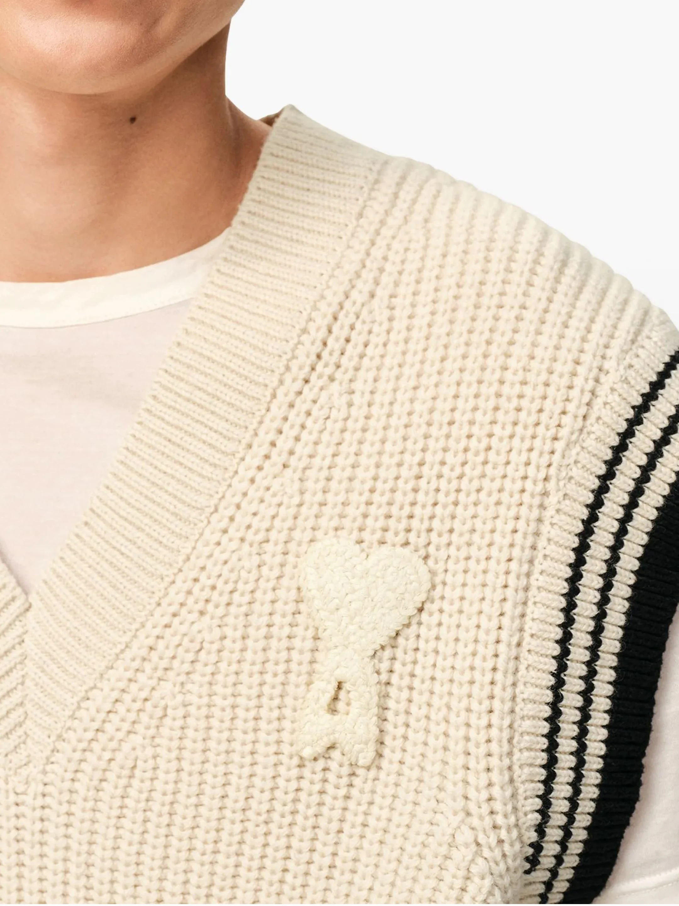 Ami Paris Men's V-Neck Sleeveless Sweater - Image 3