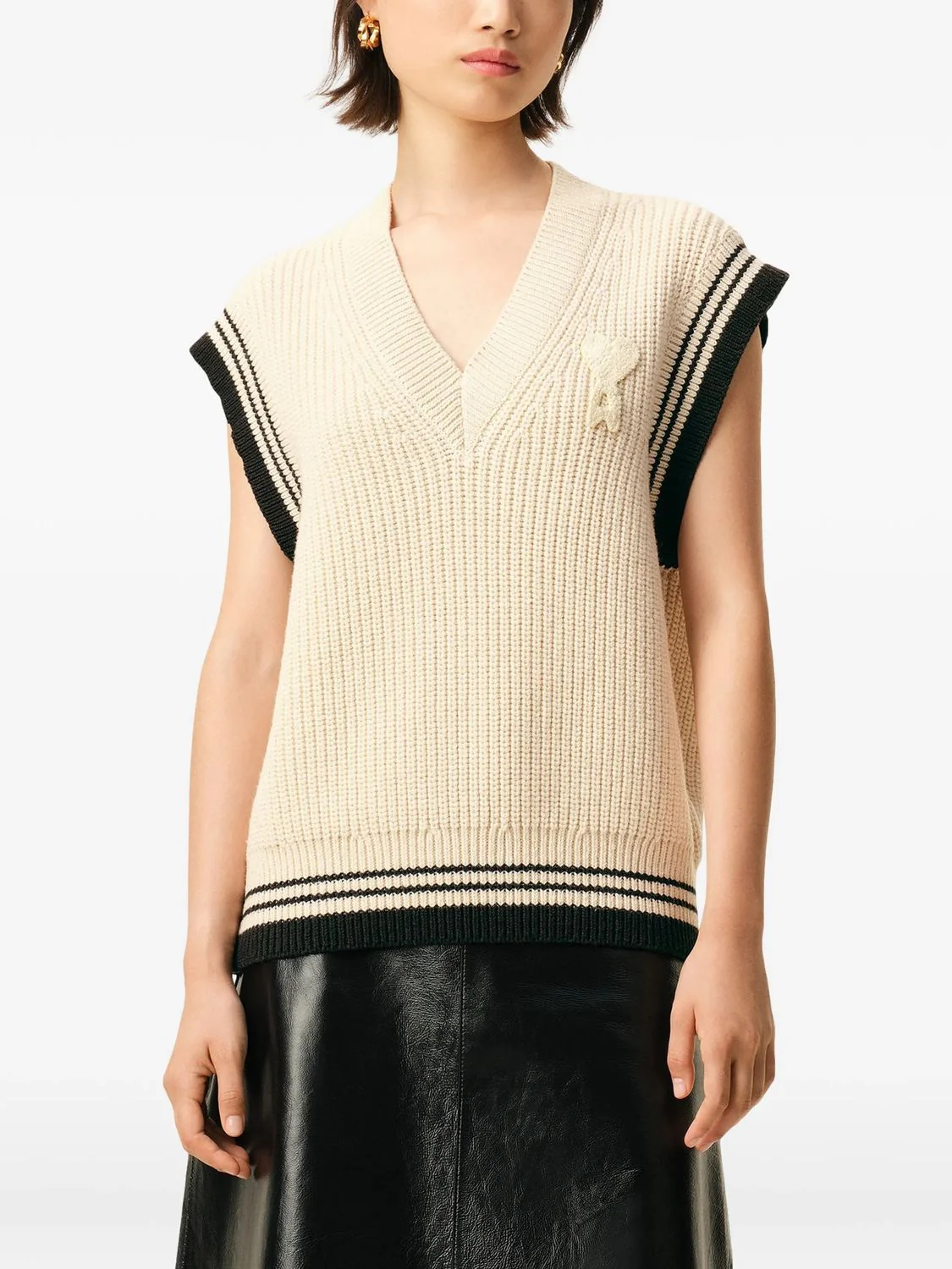 Ami Paris Men's V-Neck Sleeveless Sweater - Image 5