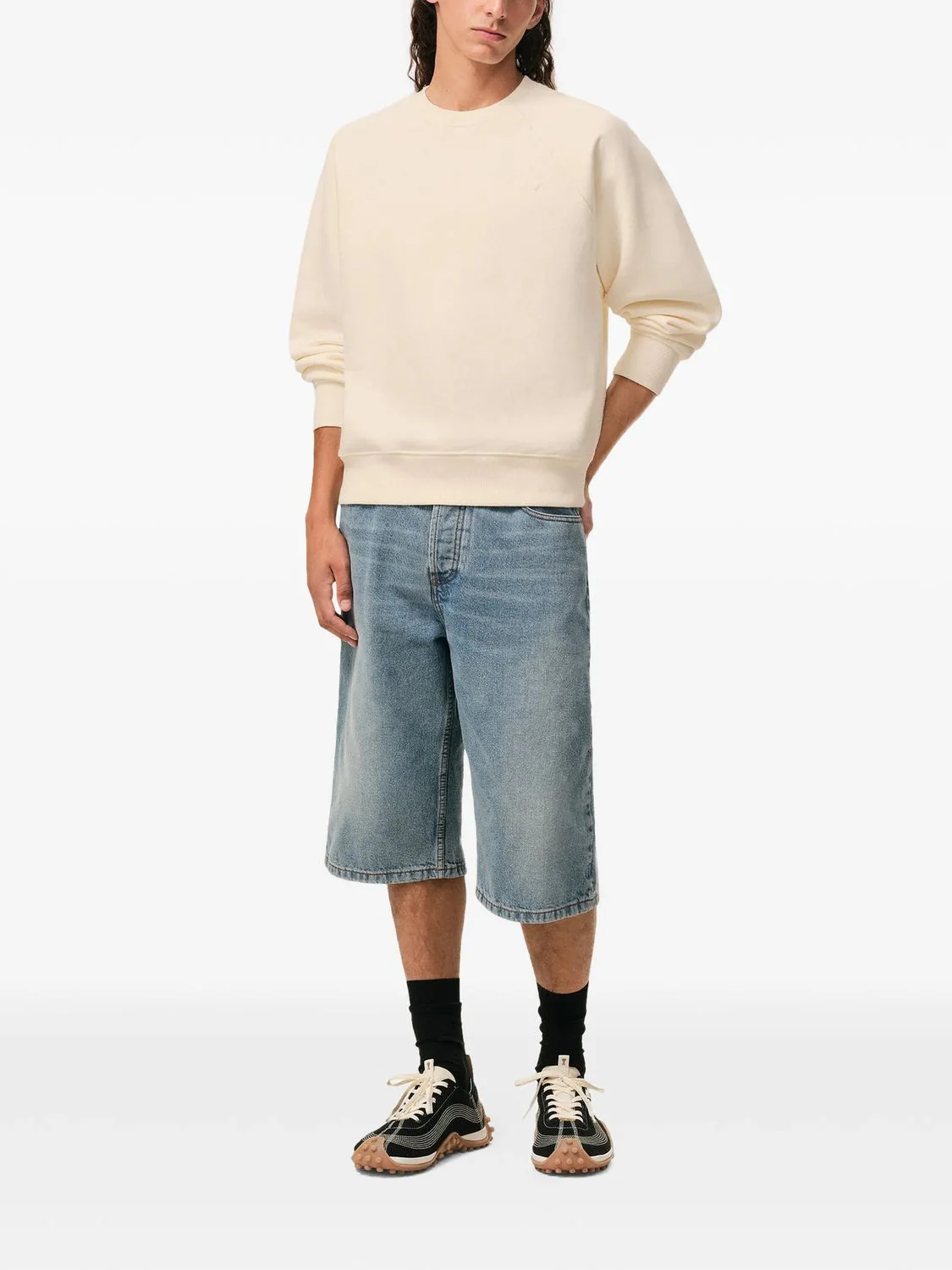 Ami Paris Mini Embossed Sweatshirt T-Shirt - Image 2