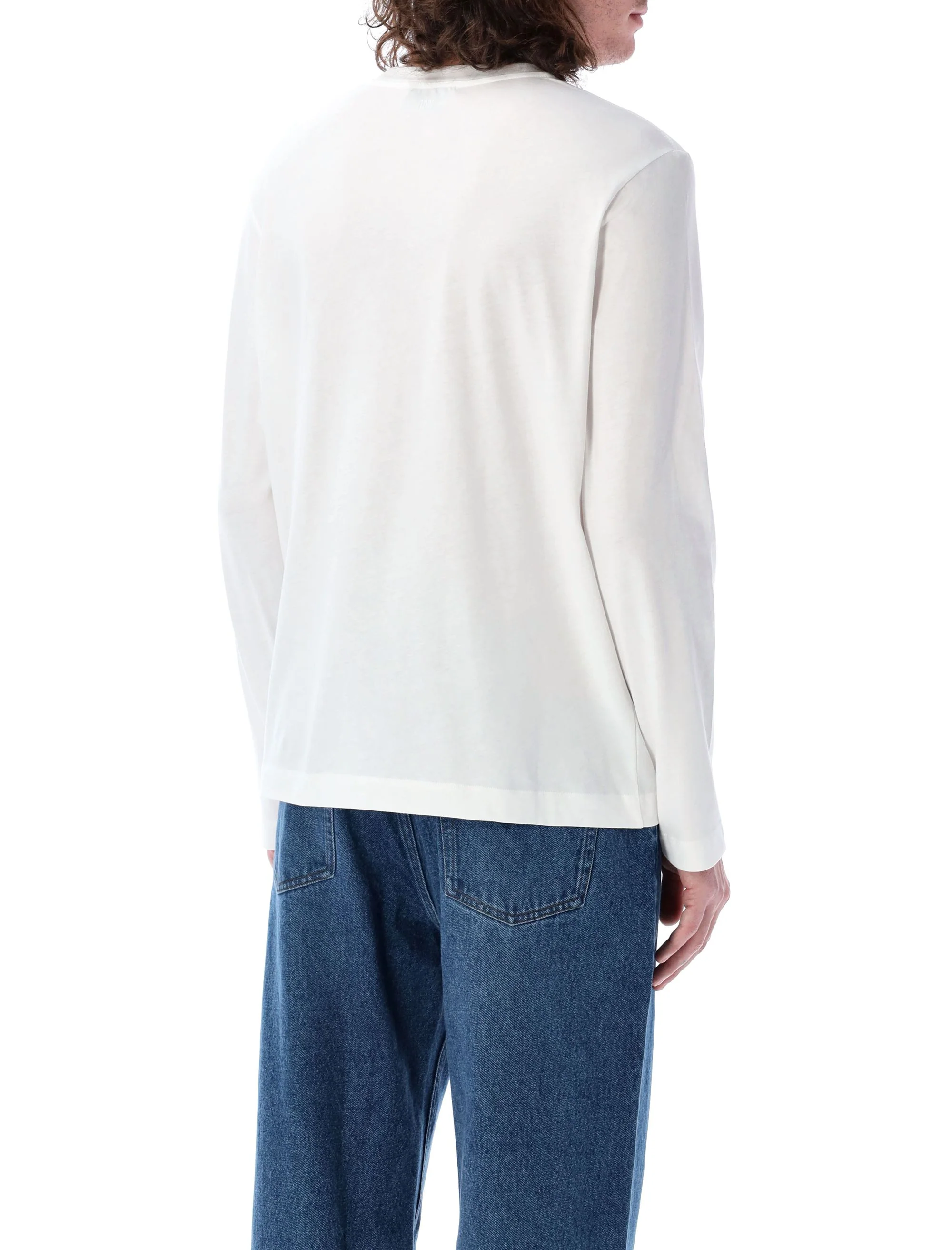 Ami Paris Red Ami de Coeur Long Sleeves T-Shirt - Image 2
