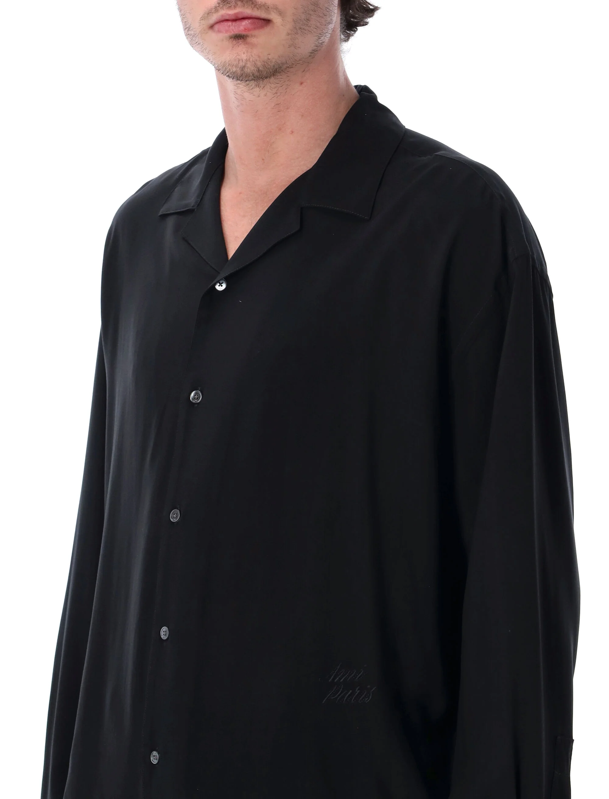 Ami Paris Refined Fit Long Sleeve Shirt - Image 3