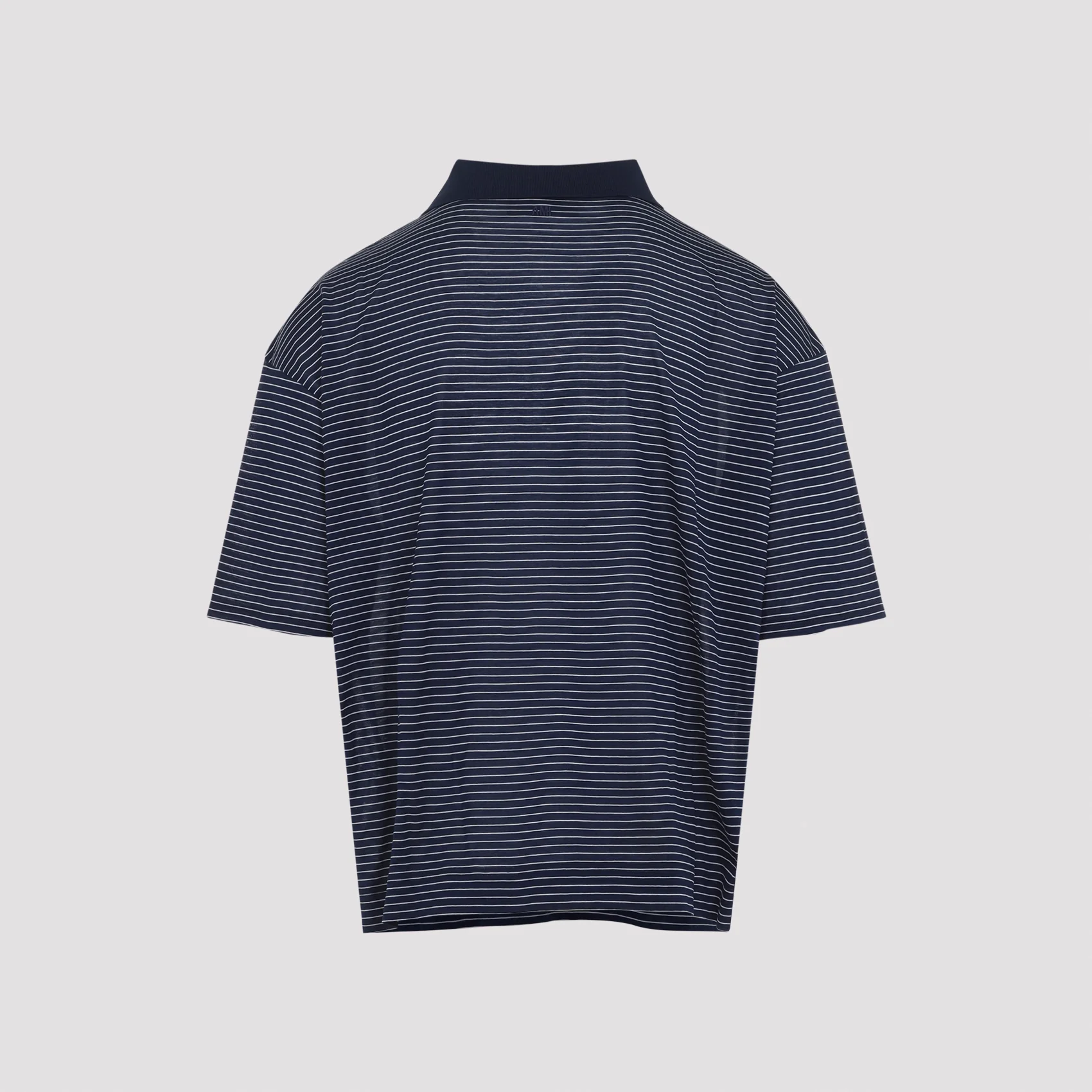 Ami Paris Striped Boxy Fit Polo - Men's SS26 Collection - Image 4
