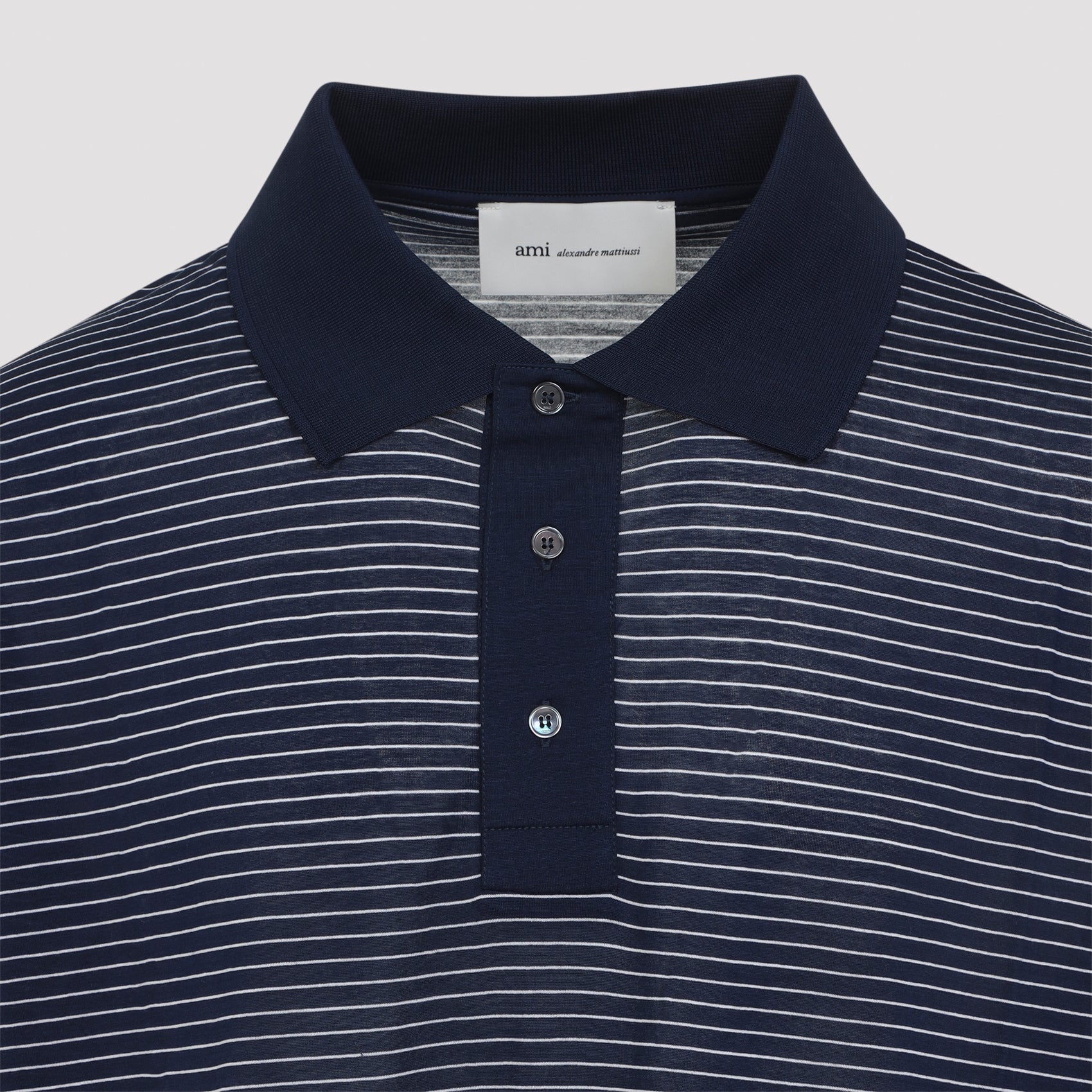 Ami Paris Striped Boxy Fit Polo - Men's SS26 Collection - Image 5