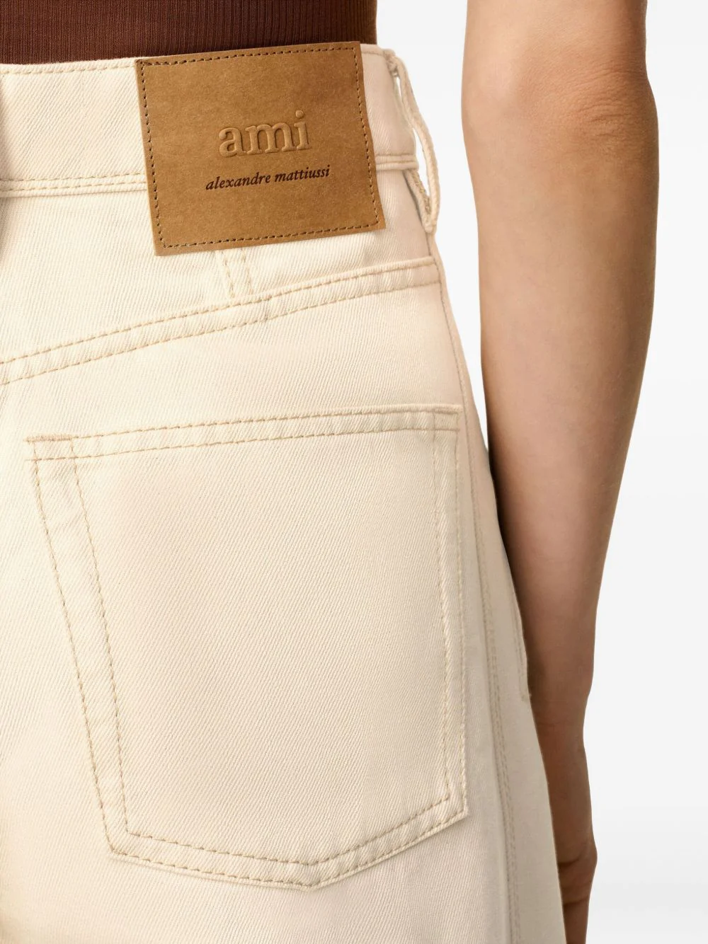 AMI PARIS Super Wide Denim Jeans - Image 4
