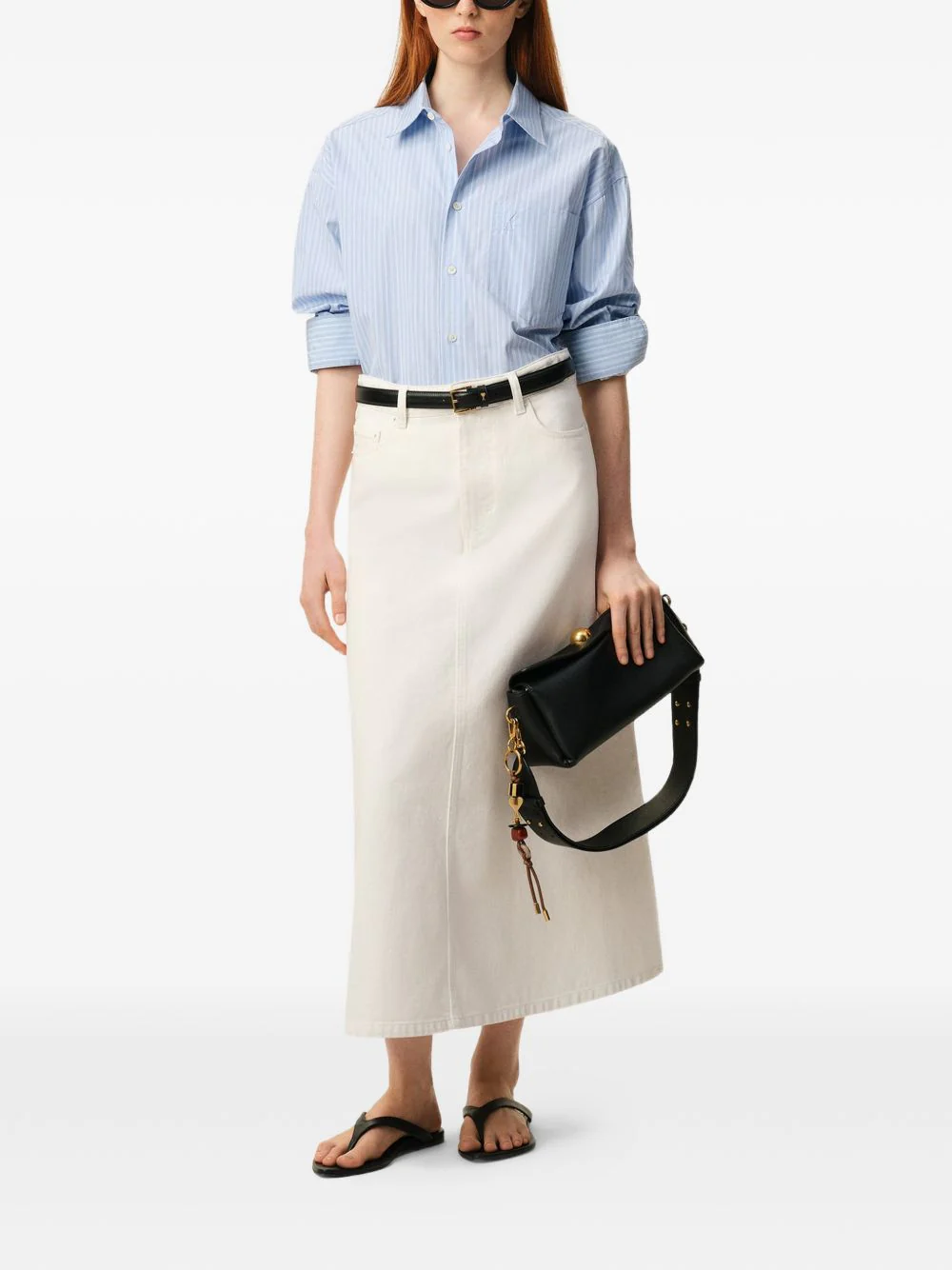 Ami Paris Textured Zip Fly Tonal Stitch Mini Top for Women - Image 3