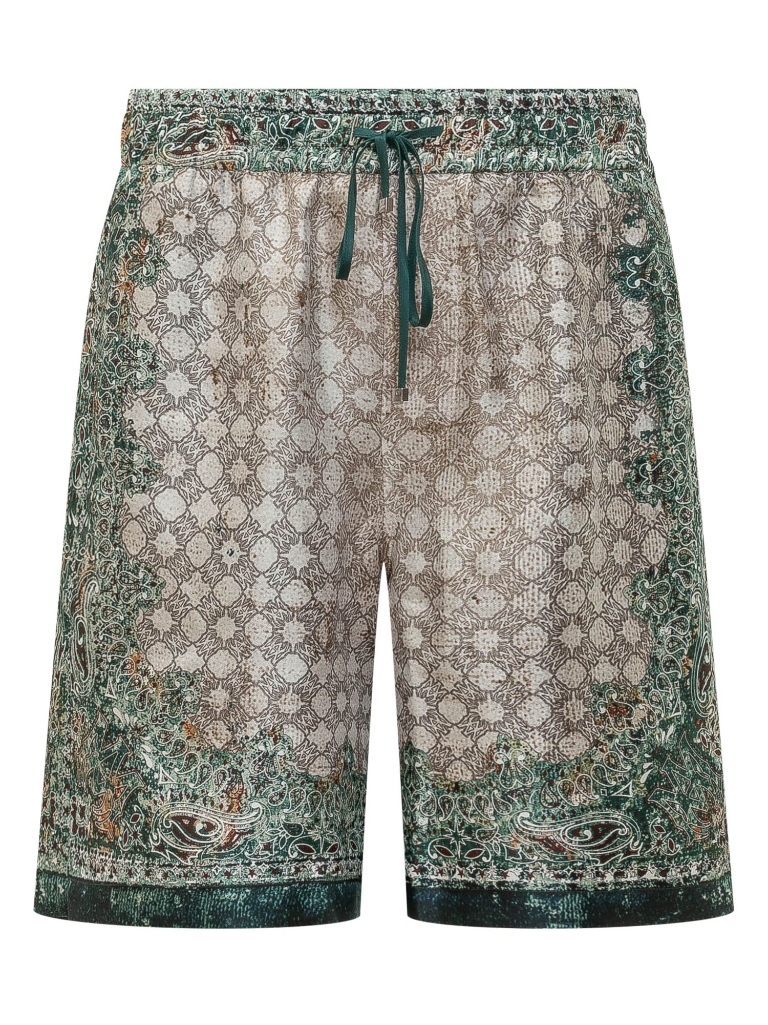Amiri Bandana Print Shorts with Drawstring