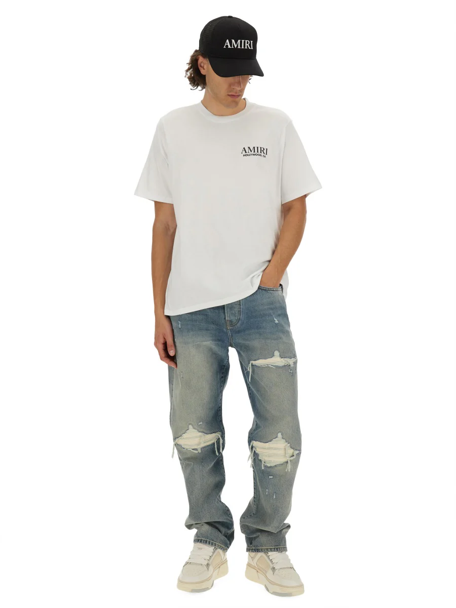 AMIRI Bones Stacked Cotton T-shirt - Image 7