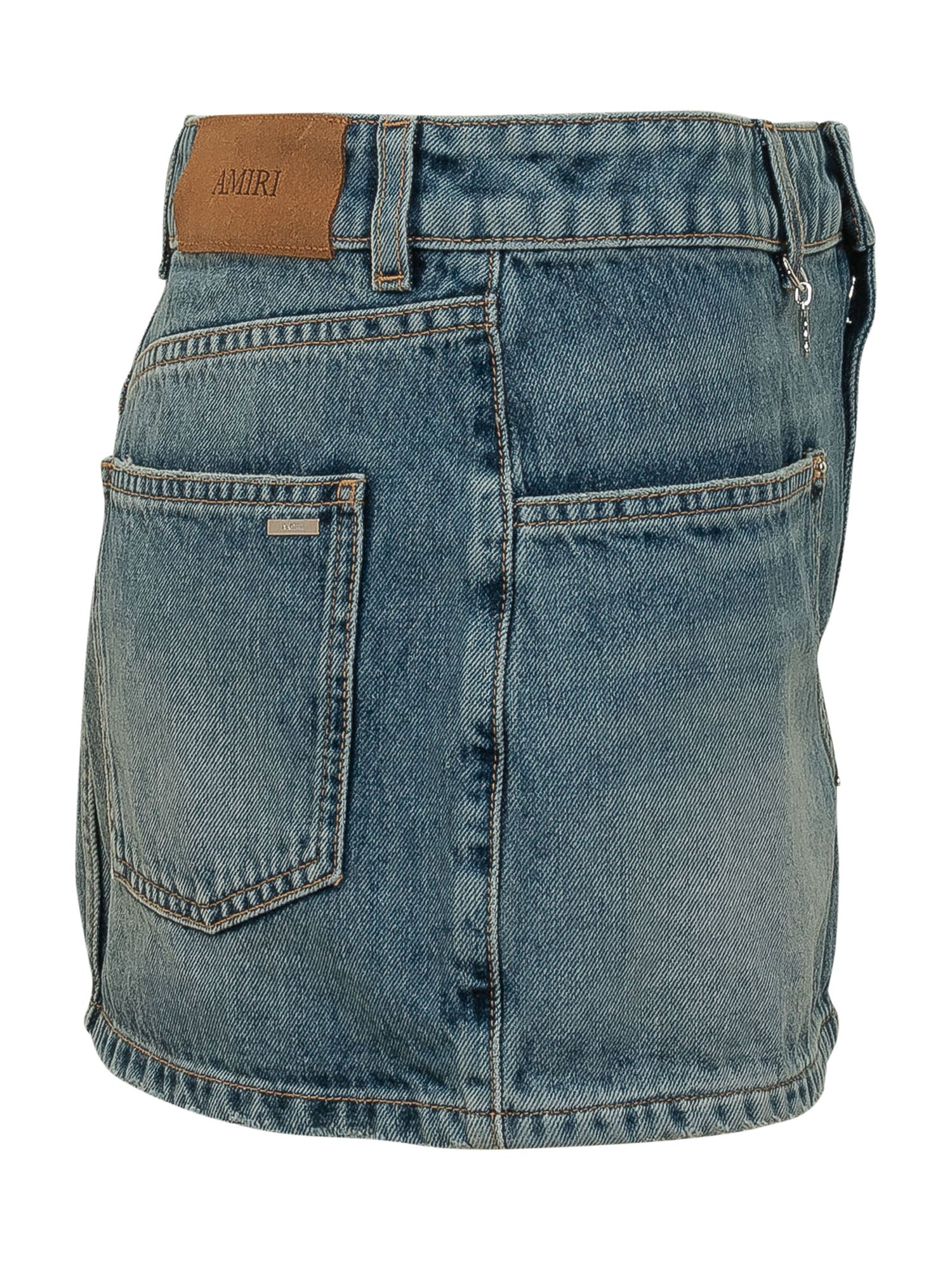 Amiri Classic Mini Skirt with Button Closure - Image 3