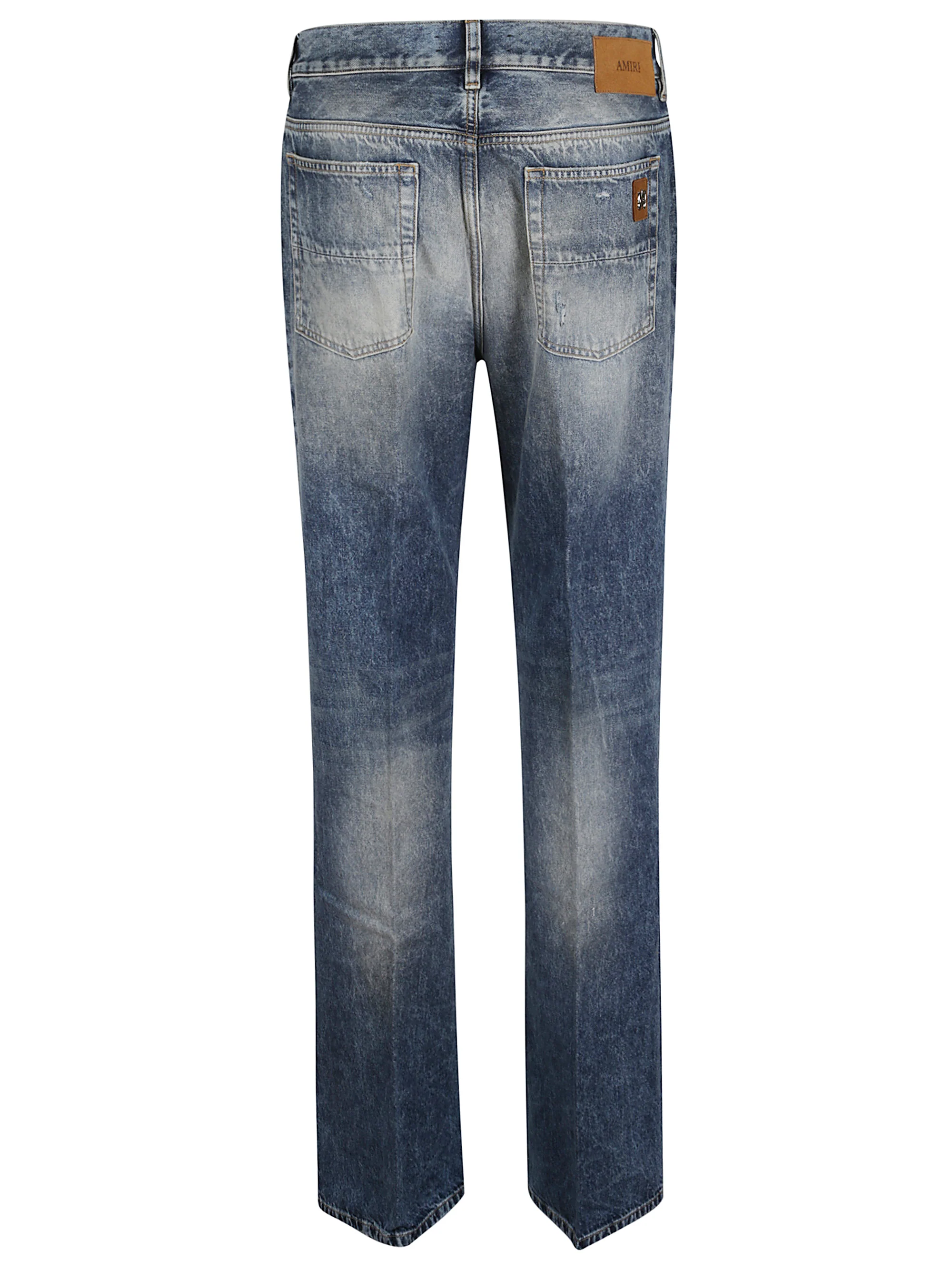 Amiri Distressed Effect Five-Pocket Jeans with Belt Loops and Button Closure - Image 2