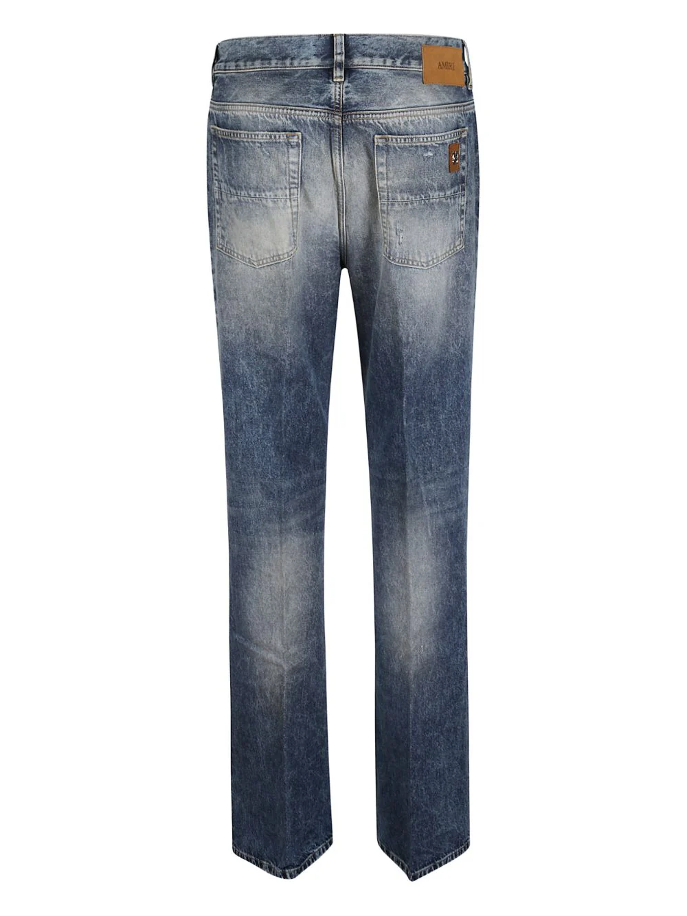 Amiri Distressed Effect Five-Pocket Jeans with Belt Loops and Button Closure - Image 5