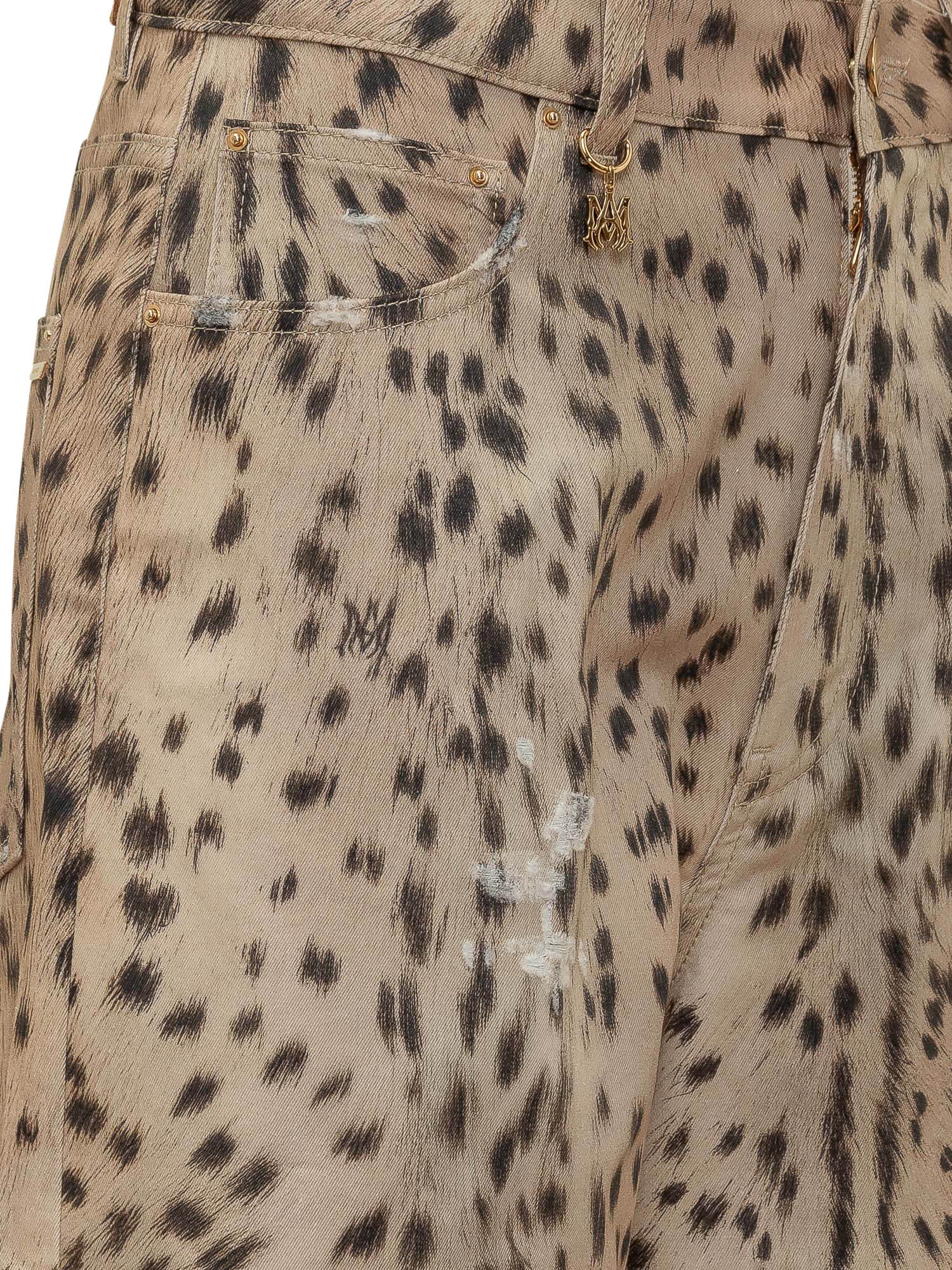 Amiri Jet Set Animal Print Denim Pants - Image 4