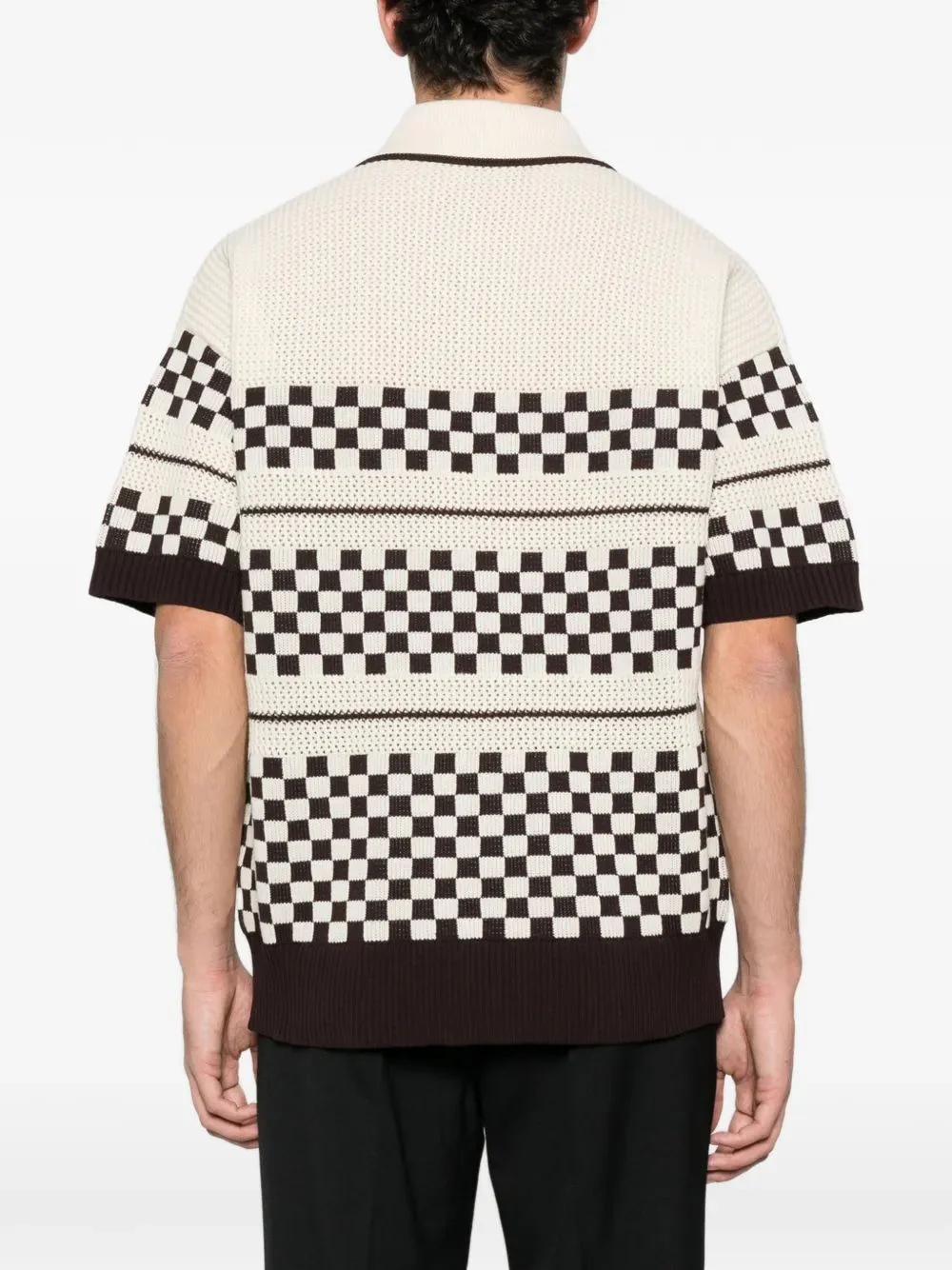 Amiri Men's Checkered Mesh Mini Shirt - Image 4