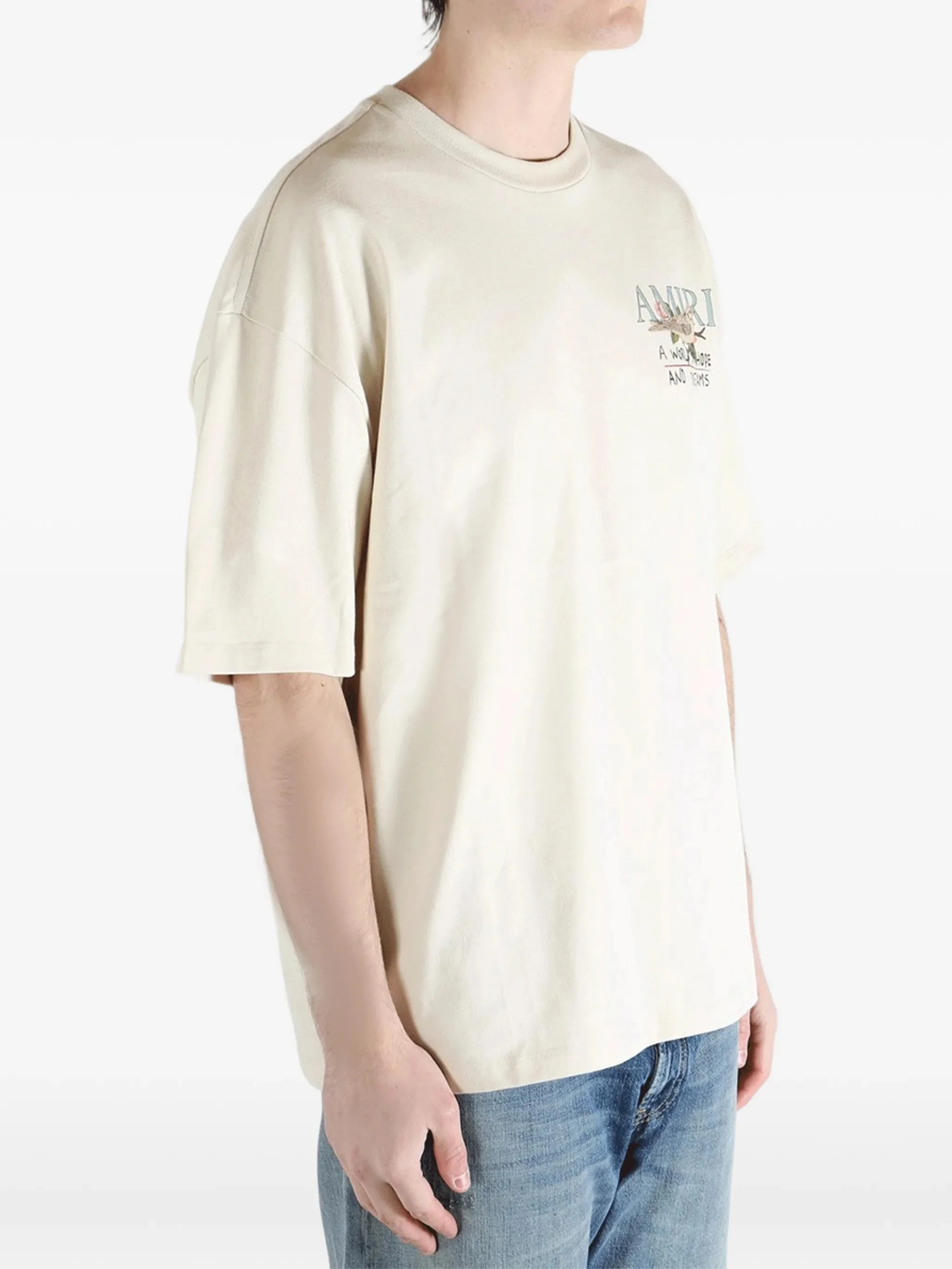 Amiri Men's Classic Crew Neck T-Shirt with Front and Back Print - Image 3