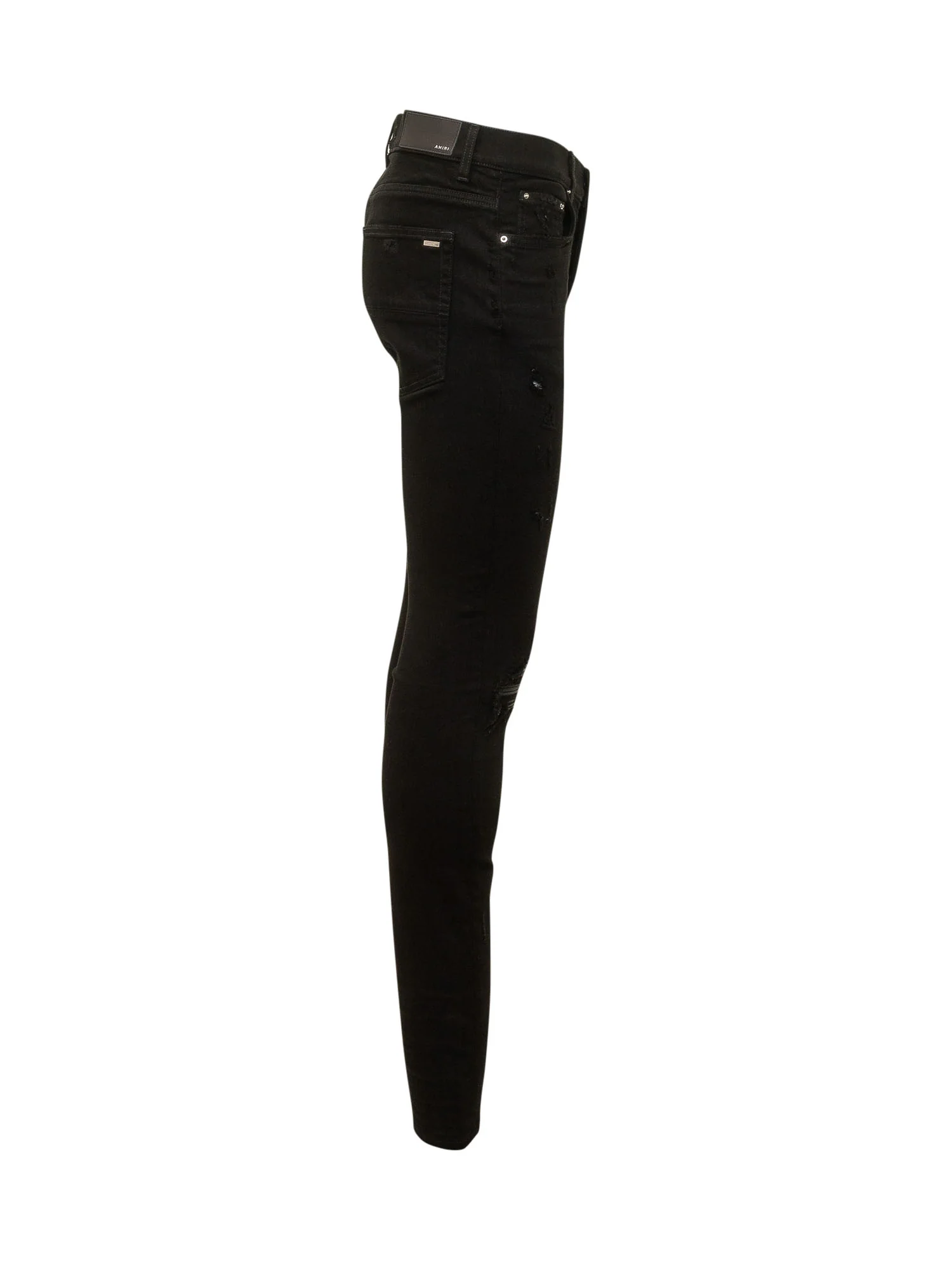 Amiri Mini Strappy Jeans with Five Pockets - Image 3