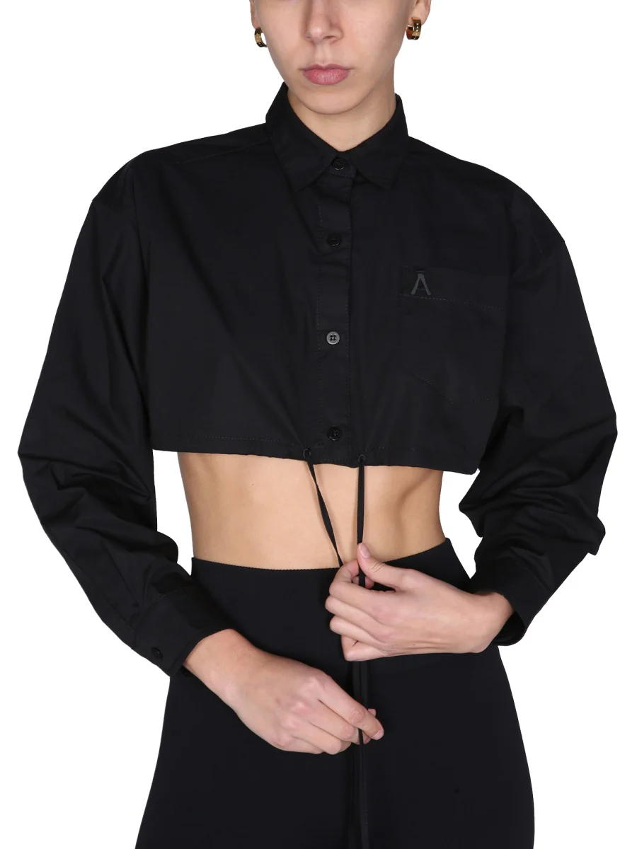 ANDREADAMO Cropped Cotton Poplin Shirt - Image 3