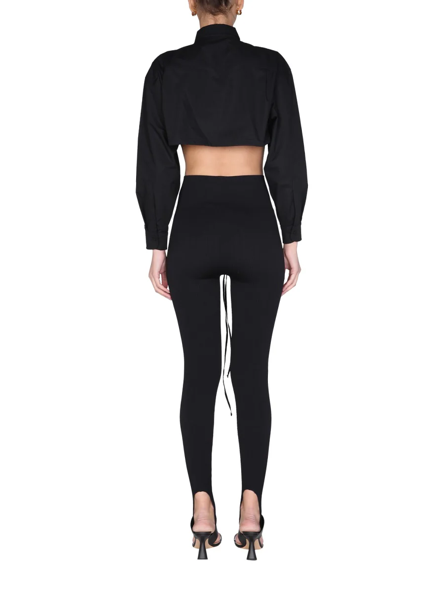 ANDREADAMO Cropped Cotton Poplin Shirt - Image 4