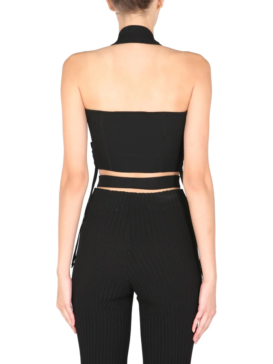 ANDREADAMO Ribbed-knit Corset Top - Image 4