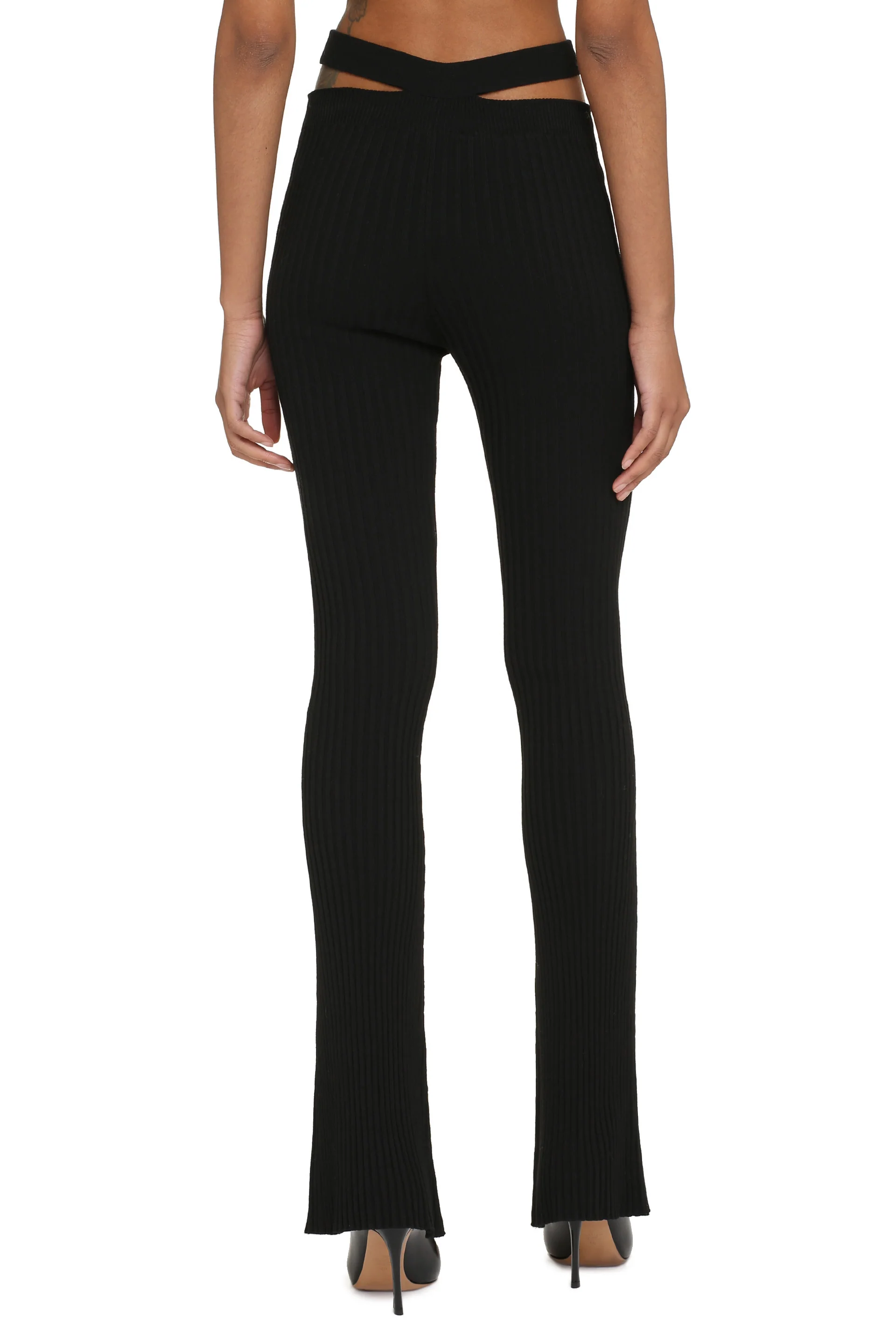 ANDREADAMO Ribbed-knit Flared Trousers - Image 6