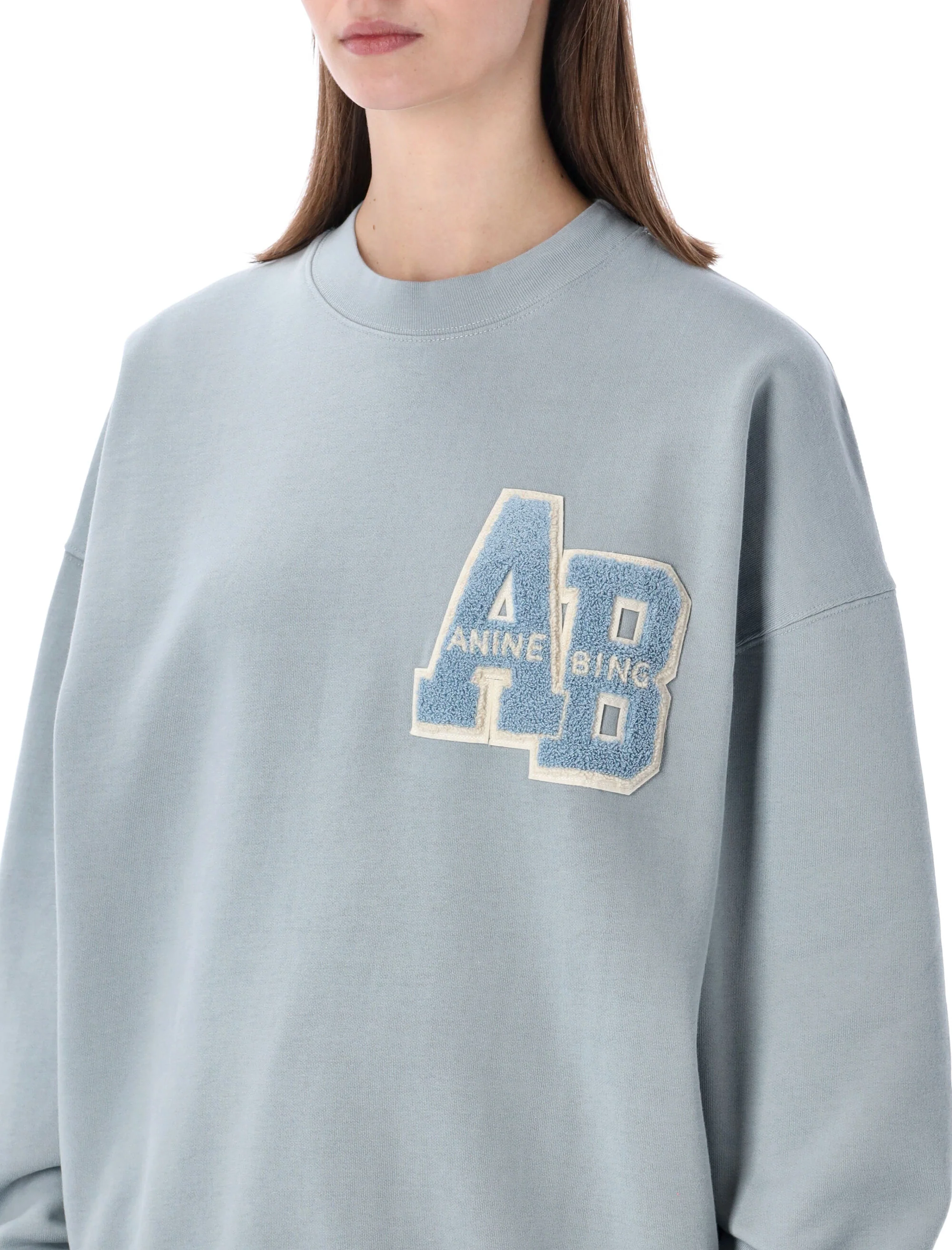Anine Bing Oversized Sweatshirt with Collegiate Patch - Size S - Image 3