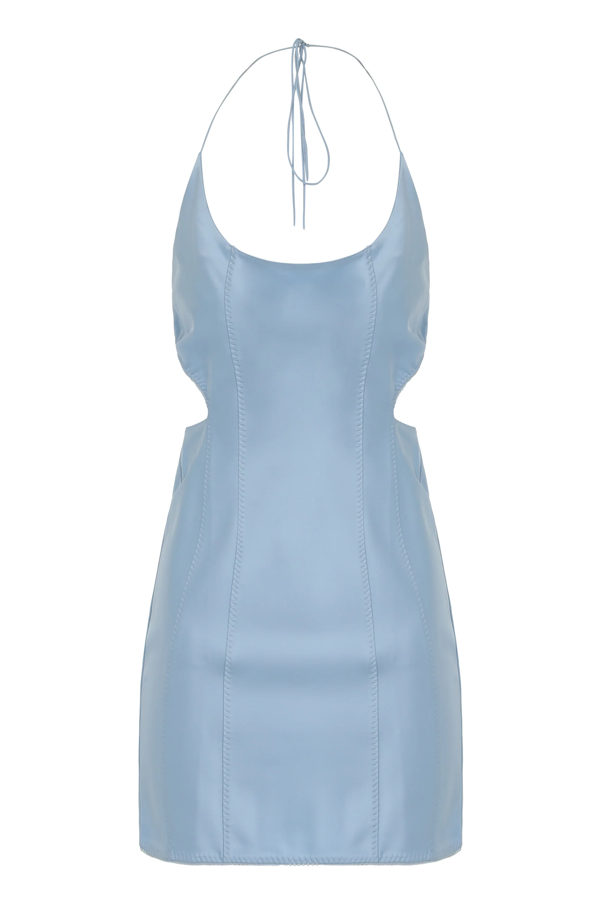 Anna October Fitted Mini Satin Dress with Adjustable Straps