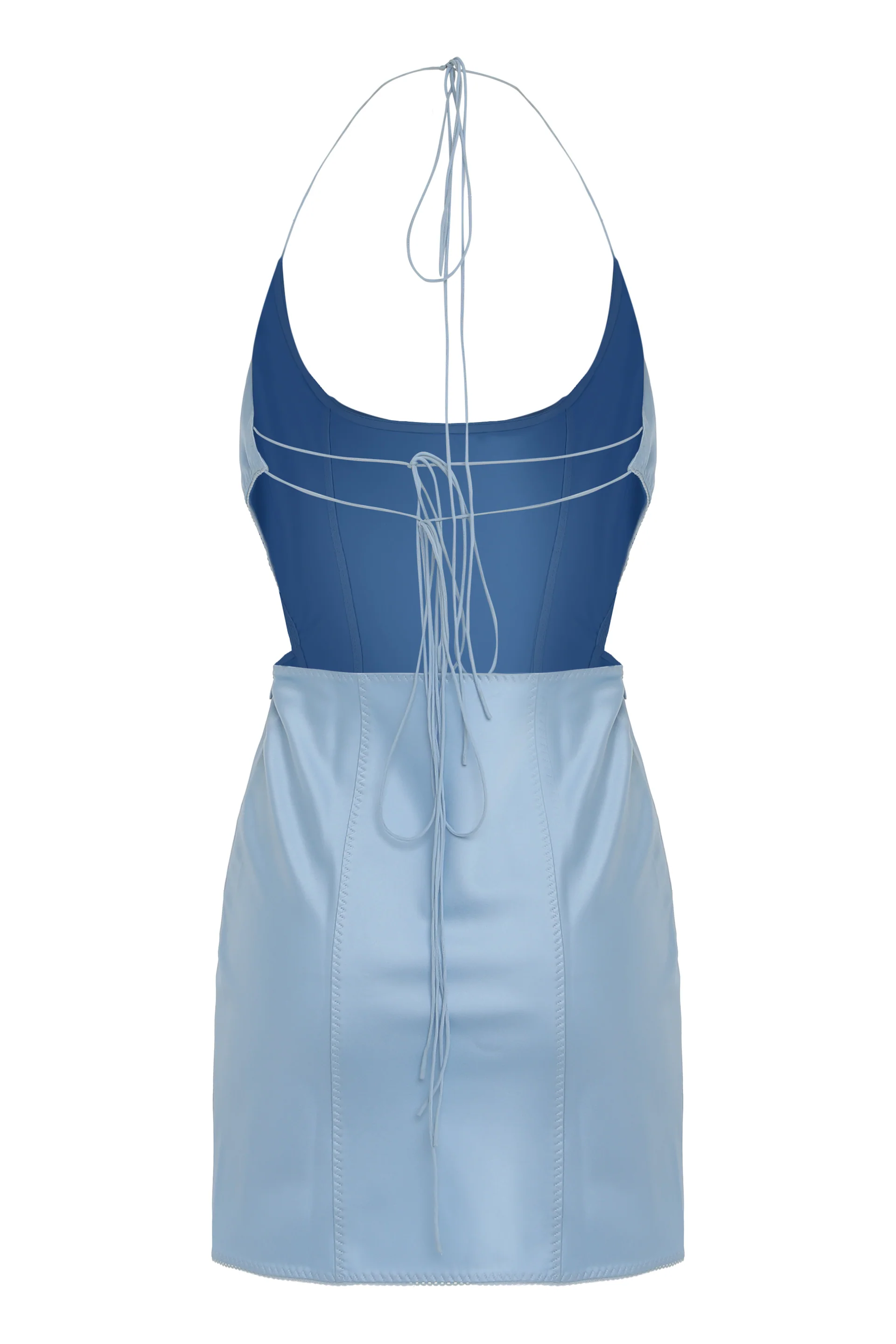 Anna October Fitted Mini Satin Dress with Adjustable Straps - Image 2