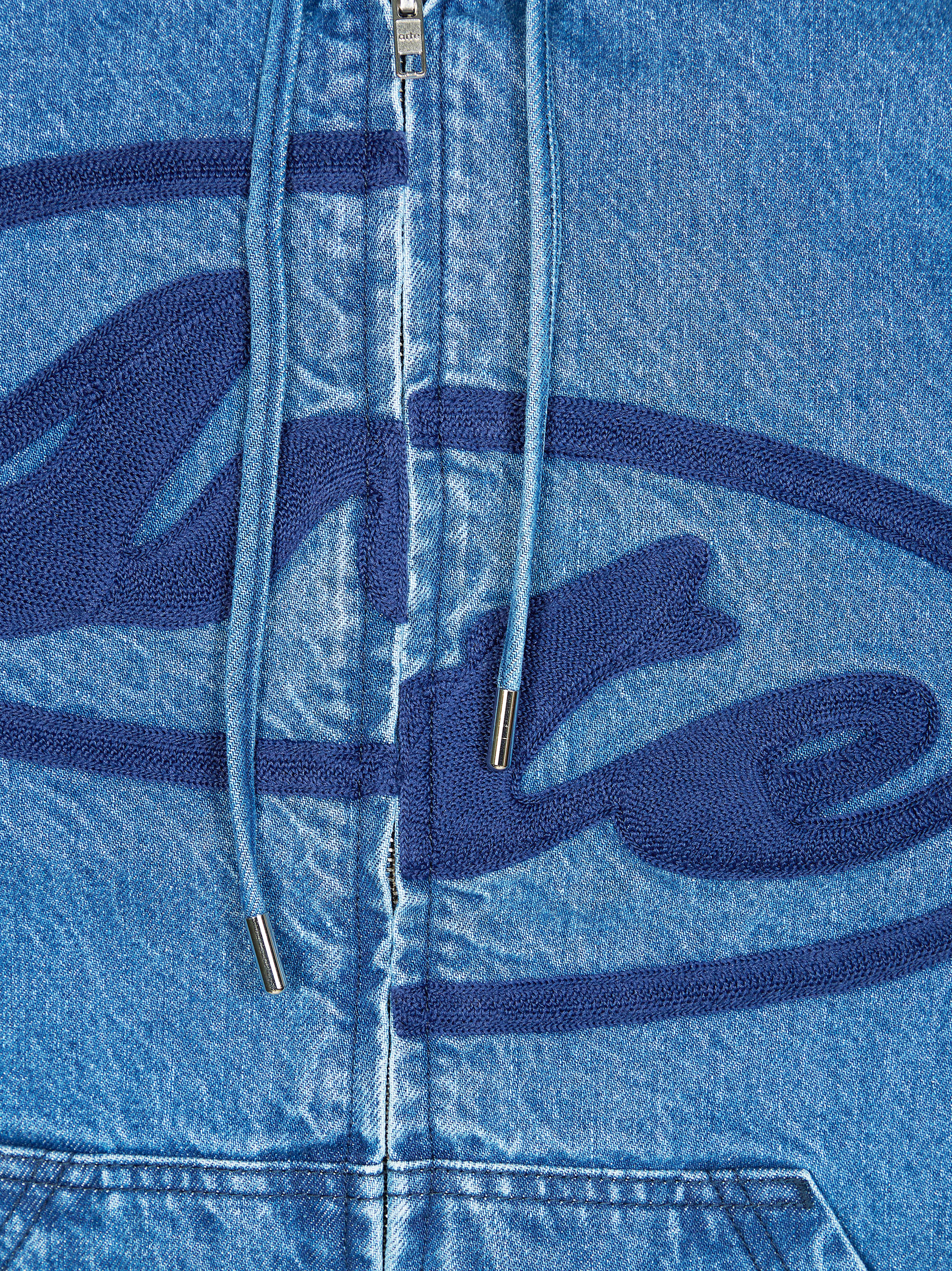 Arte Split Logo Denim Hood Jacket - Spring/Summer 2025 - Image 3