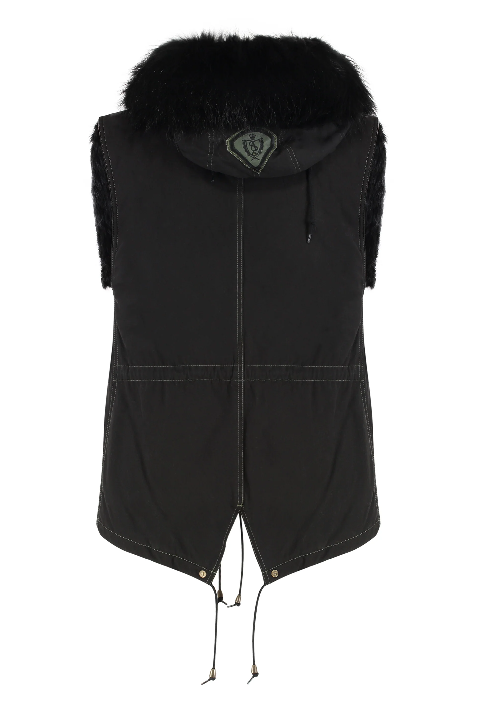 AS65 Faux Fur Sleeveless Mini Jacket - Image 2