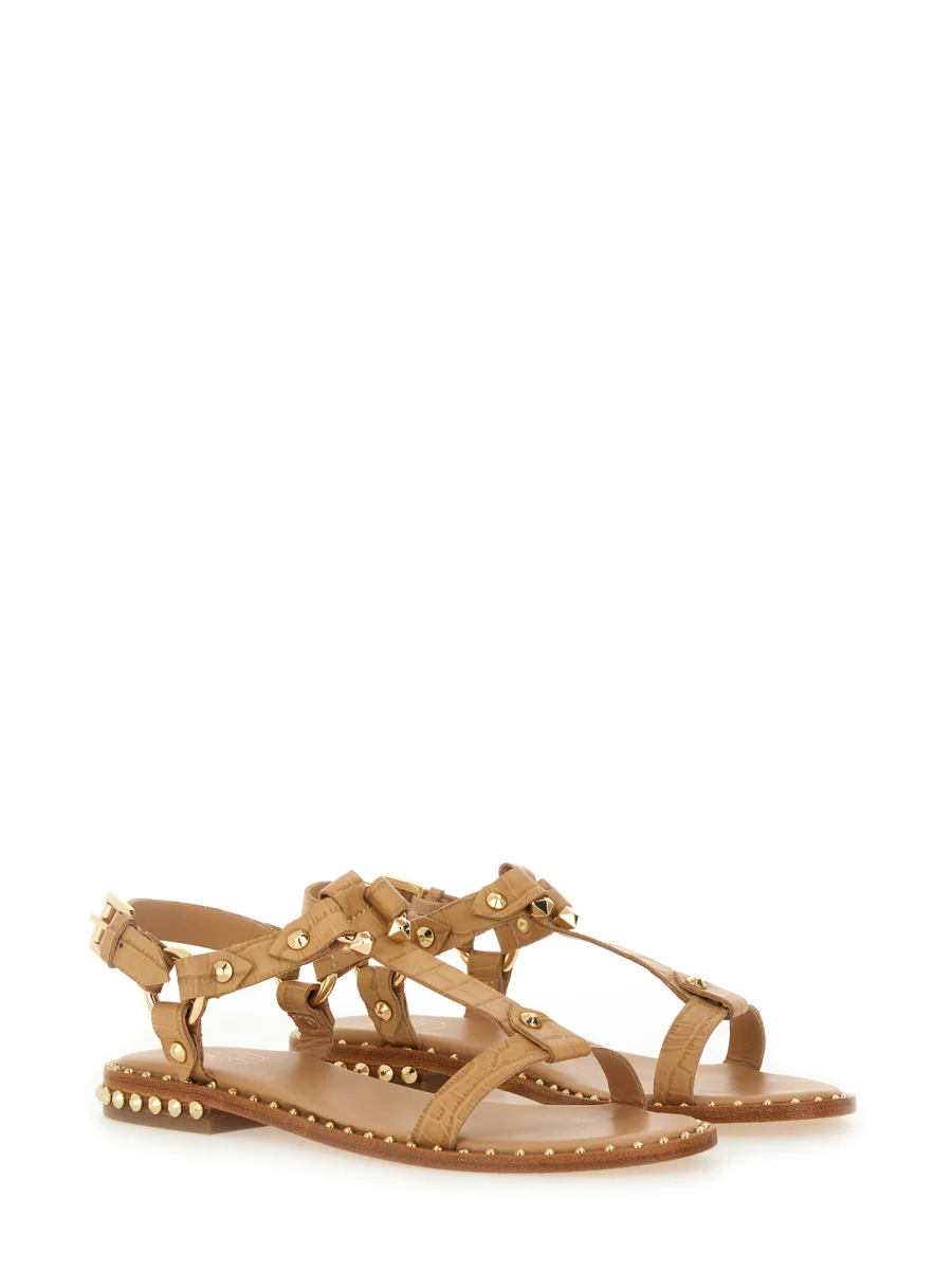 ASH Patsy Bis Croc Printed Embellished Flat Sandal - Image 2