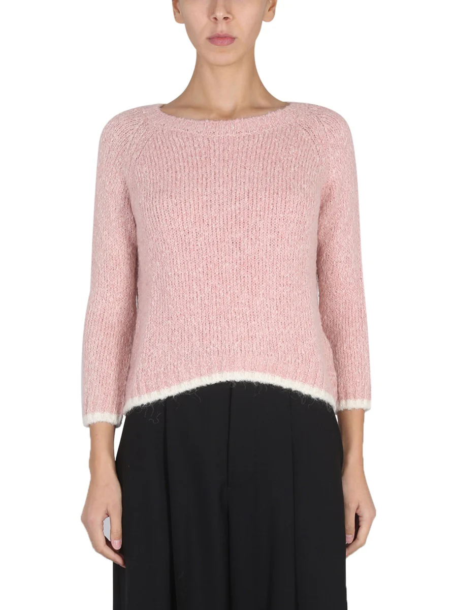 ASPESI Alpaca Blend Sweater with Contrast Design - Image 5