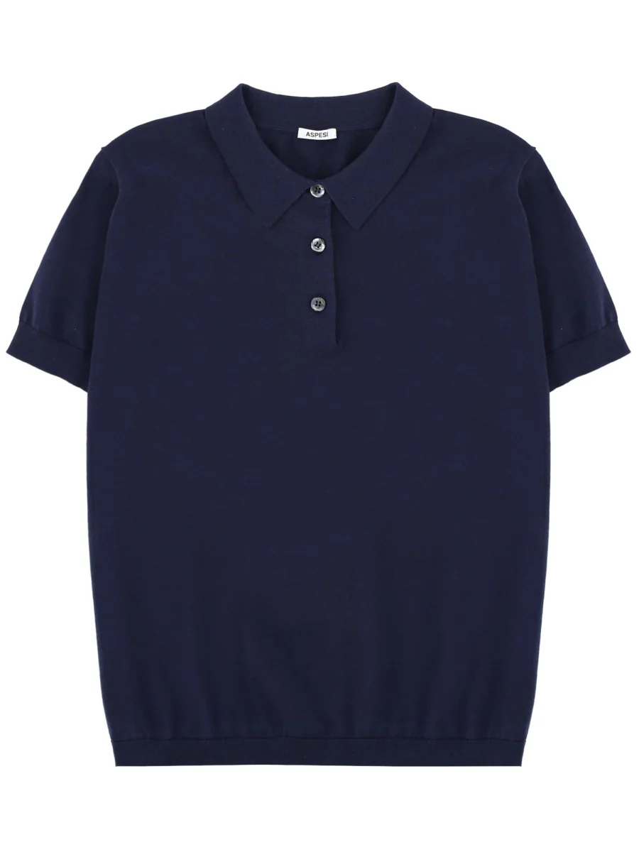 Aspesi Elegant Cotton-Silk Blend Polo Shirt for Women - Image 3