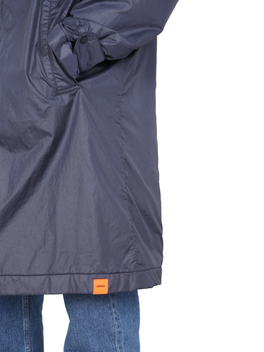Aspesi Men's Waterproof Trench Jacket with Drawstring Collar - Image 4